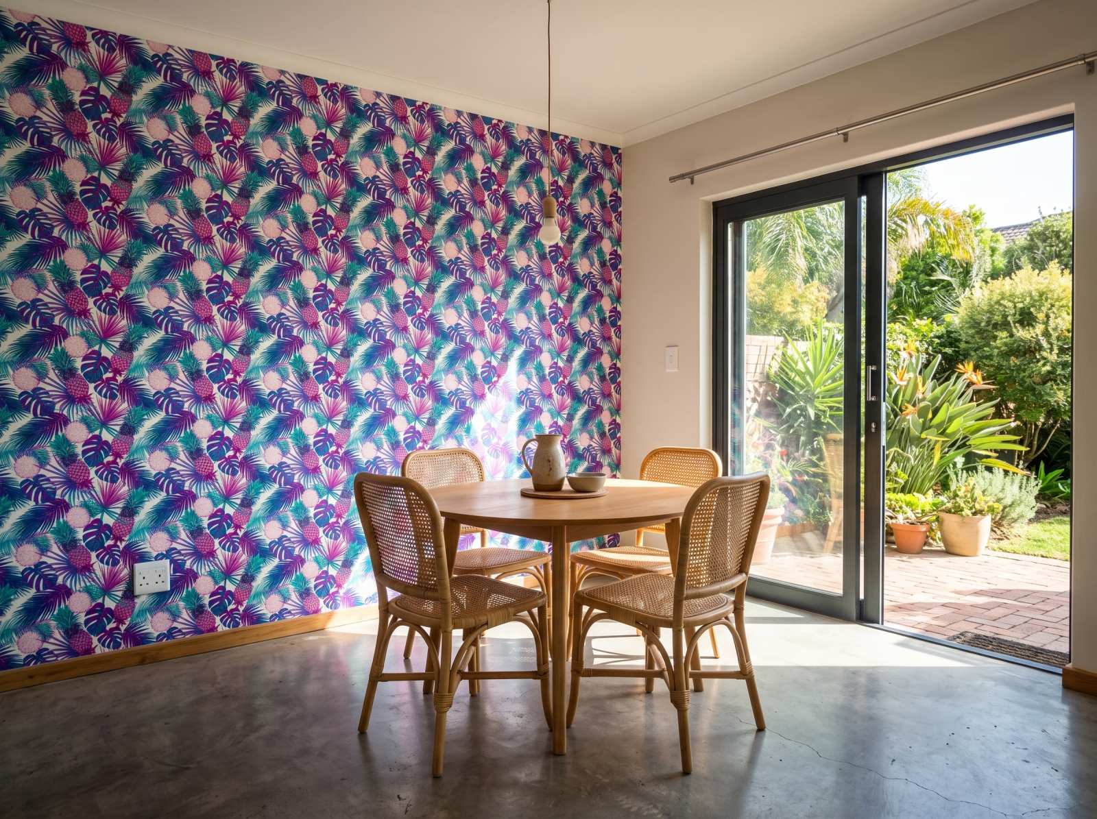 Miami Cocktail Wallpaper 1 Wallpaper and Wall Murals South Africa Miami Cocktail Wallpaper shown in a dining room