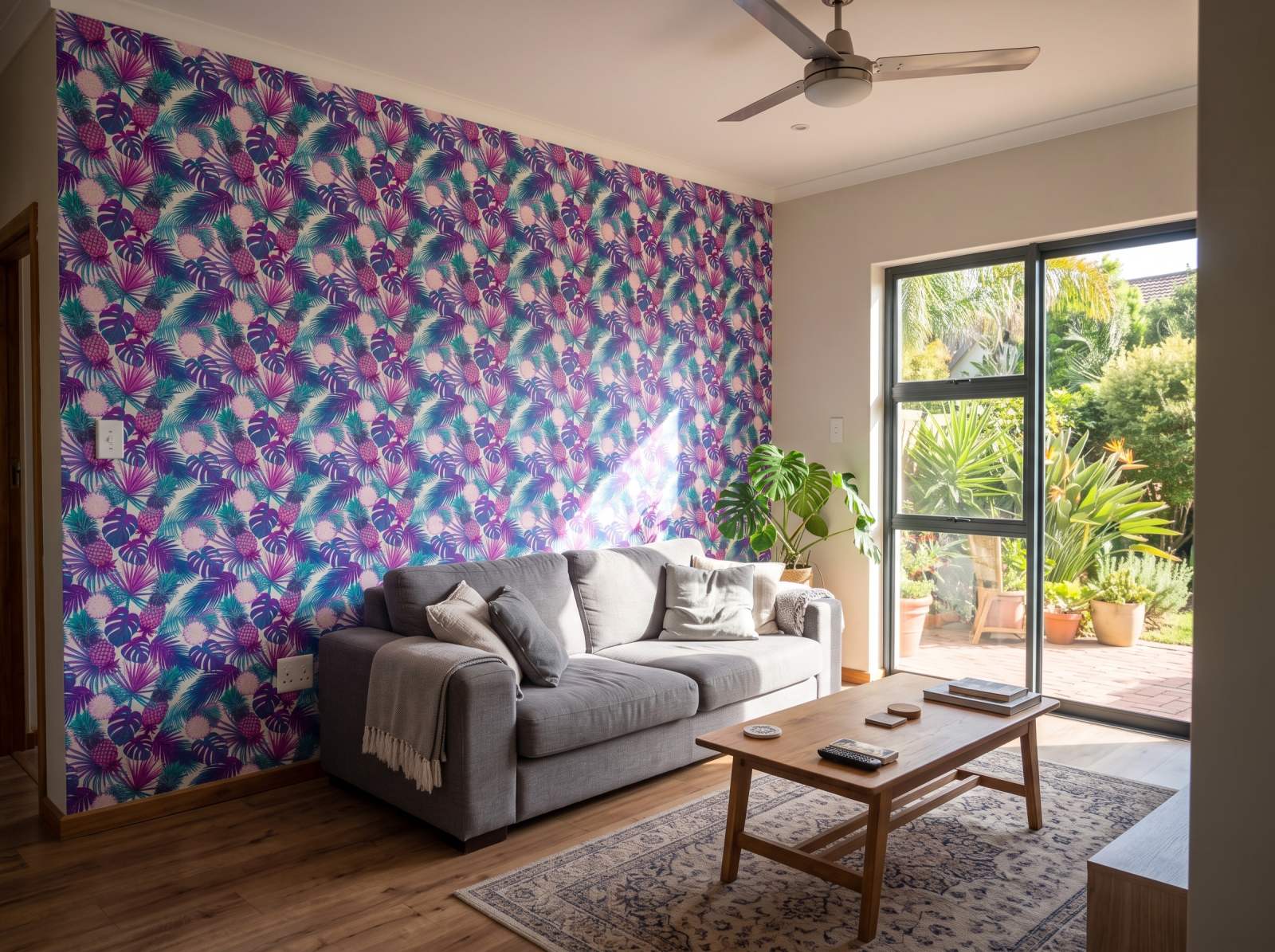 Miami Cocktail Wallpaper 3 Wallpaper and Wall Murals South Africa Miami Cocktail Wallpaper shown in a living room