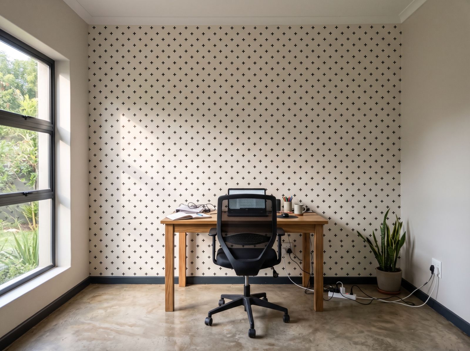 Positive Plus Wallpaper 1 Wallpaper and Wall Murals South Africa Positive Plus Wallpaper shown in a home office