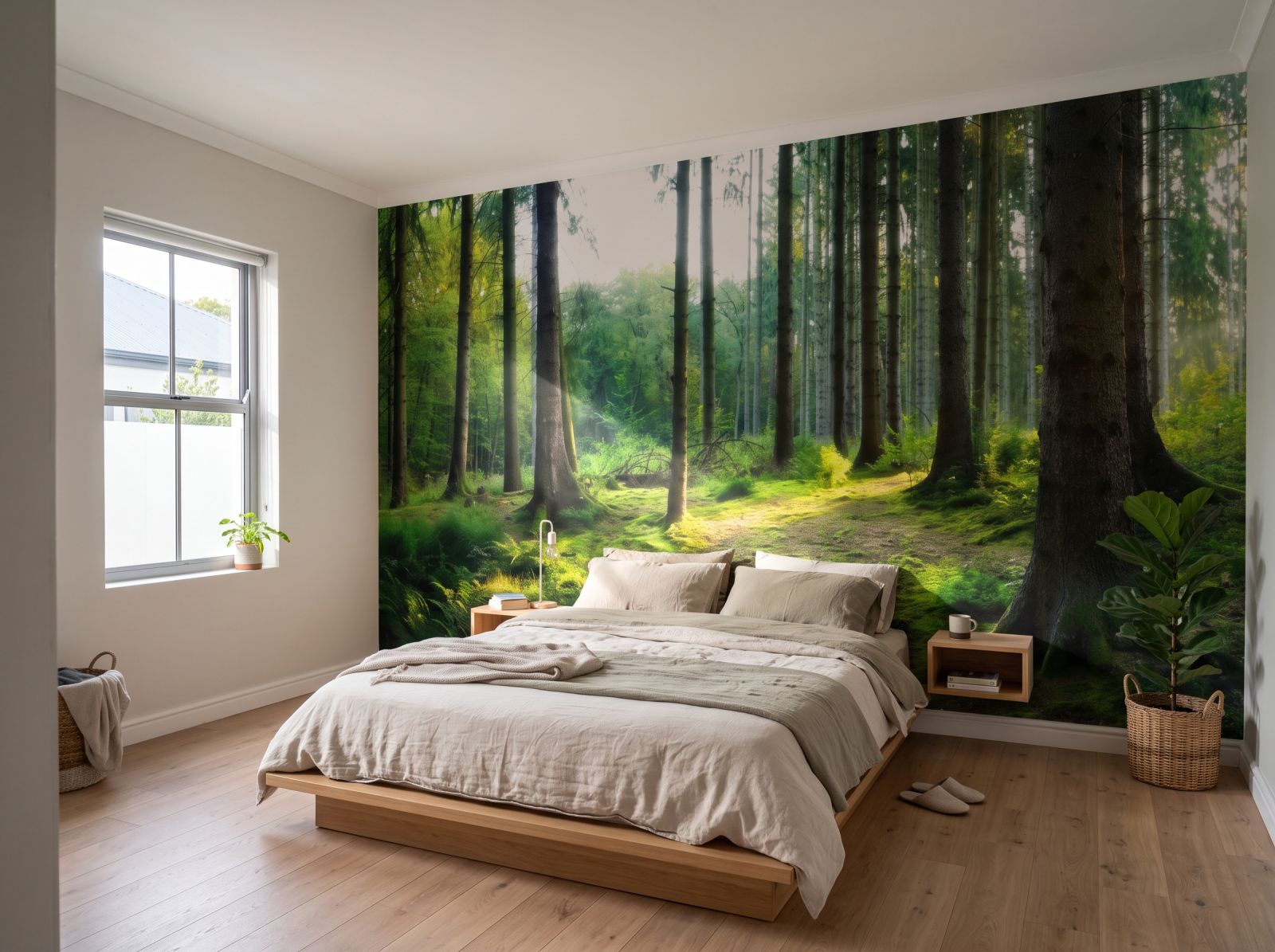 Mural Forest Floor 3 Wallpaper and Wall Murals South Africa Mural Forest Floor shown in a bedroom
