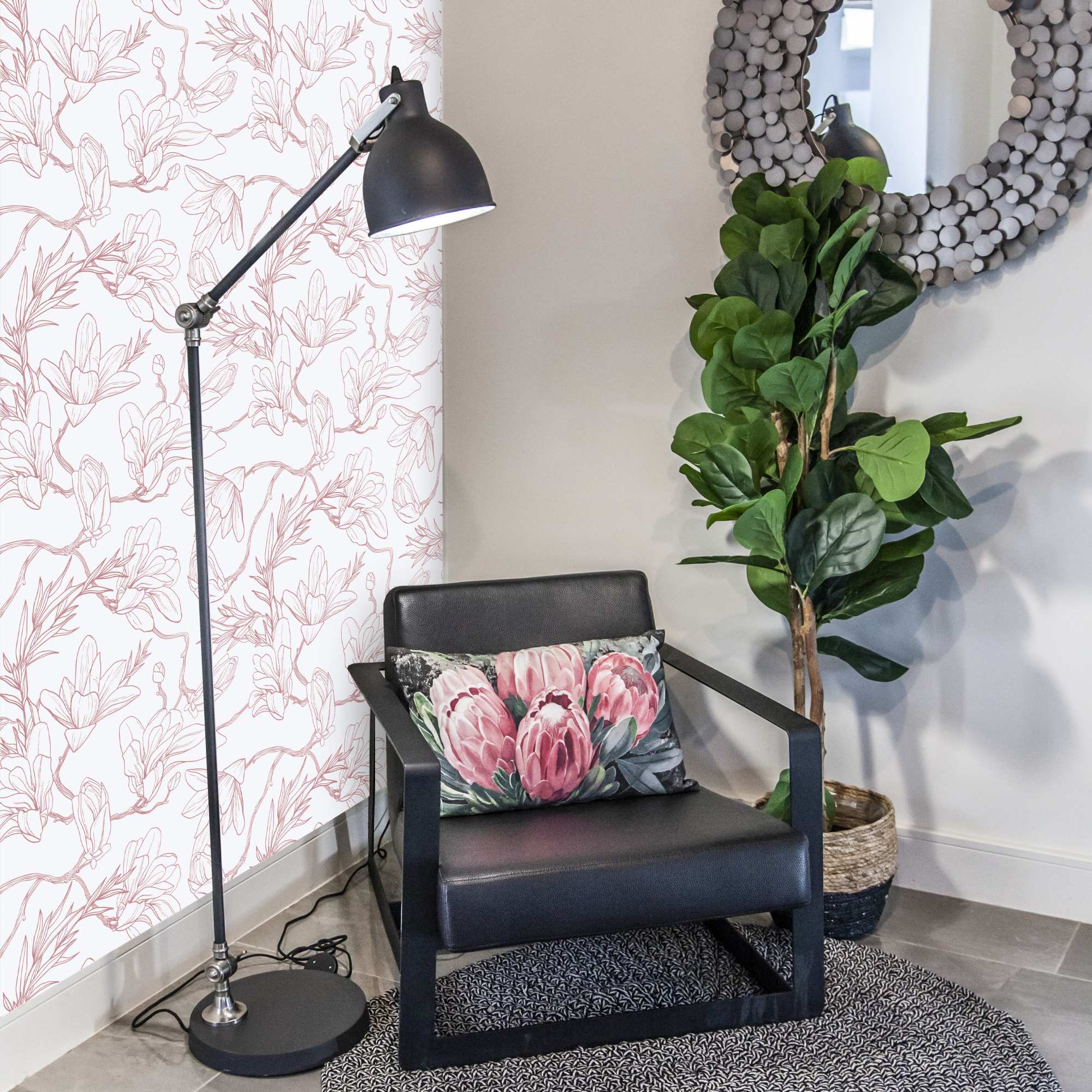 Camille Wallpaper 2 Wallpaper and Wall Murals South Africa Camille Wallpaper, magnolia blossoms in pink and white wallpaper - WallpaperOnline