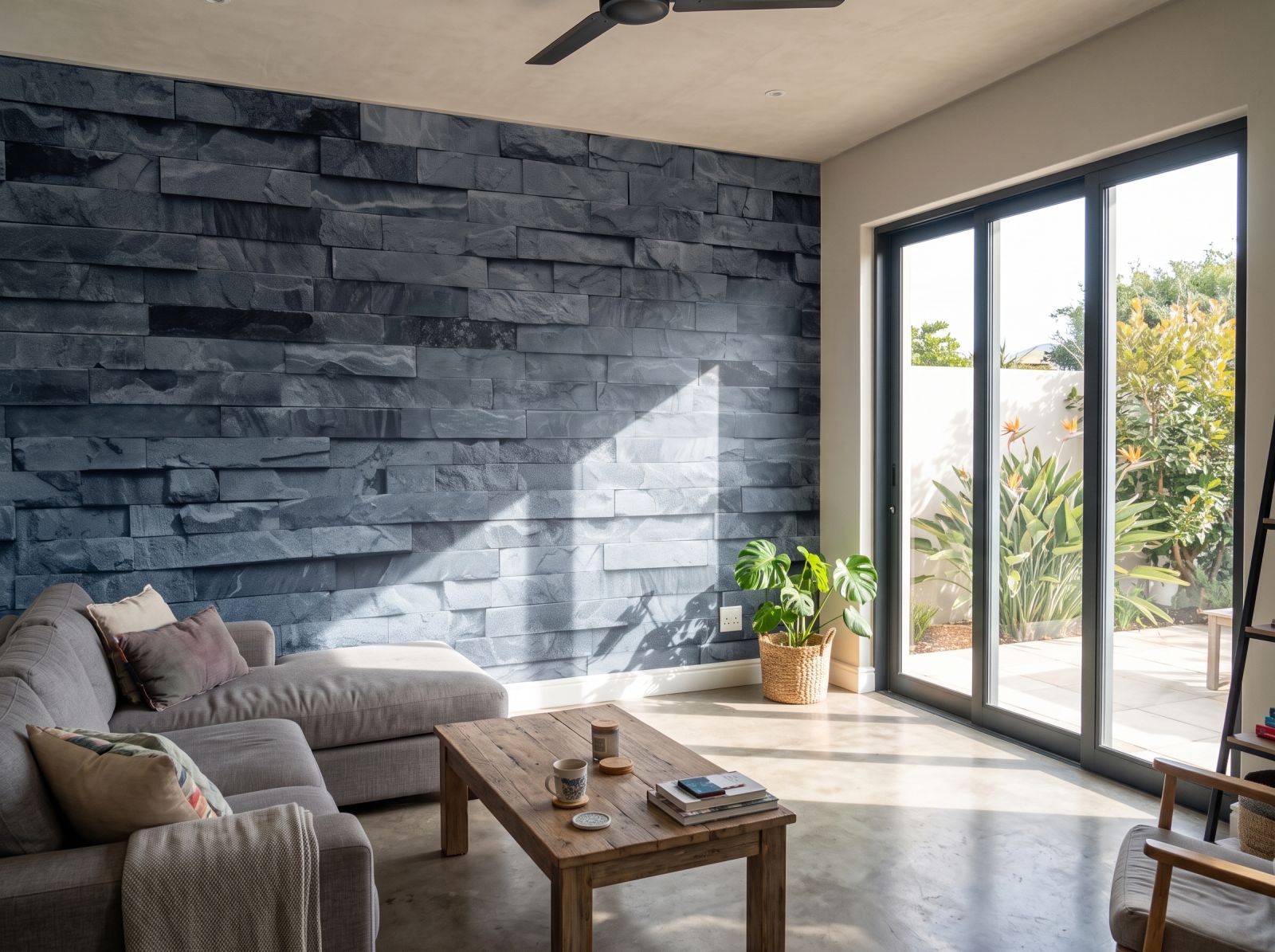 Mural Cinereal Cladding 1 Wallpaper and Wall Murals South Africa Mural Cinereal Cladding shown in a living room