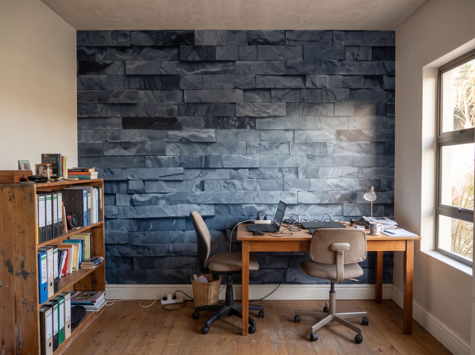Mural Cinereal Cladding 3 Wallpaper and Wall Murals South Africa Mural Cinereal Cladding shown in a home office