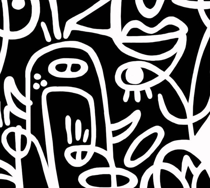 Mural Doodle Toon 4 Wallpaper and Wall Murals South Africa Mural Doodle Toon close-up showing texture and colour
