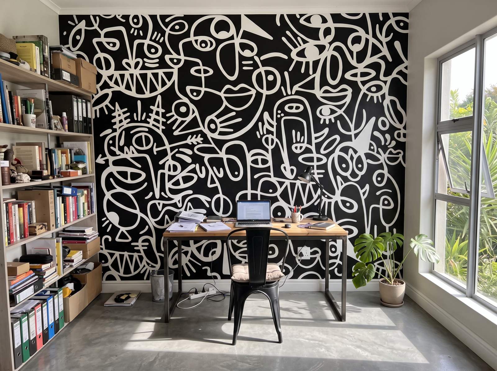 Mural Doodle Toon 3 Wallpaper and Wall Murals South Africa Mural Doodle Toon shown in a home office