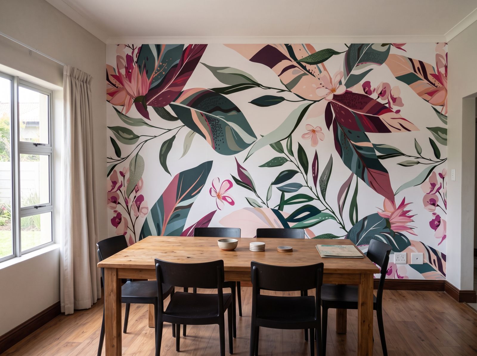 Mural Hanley Floral 3 Wallpaper and Wall Murals South Africa Mural Hanley Floral shown in a dining room