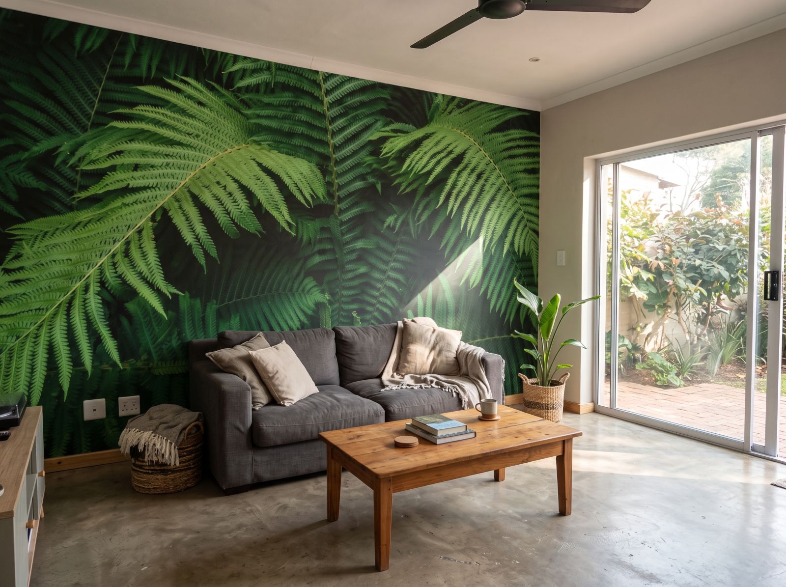 Mural Fern Valley 1 Wallpaper and Wall Murals South Africa Mural Fern Valley shown in a living room