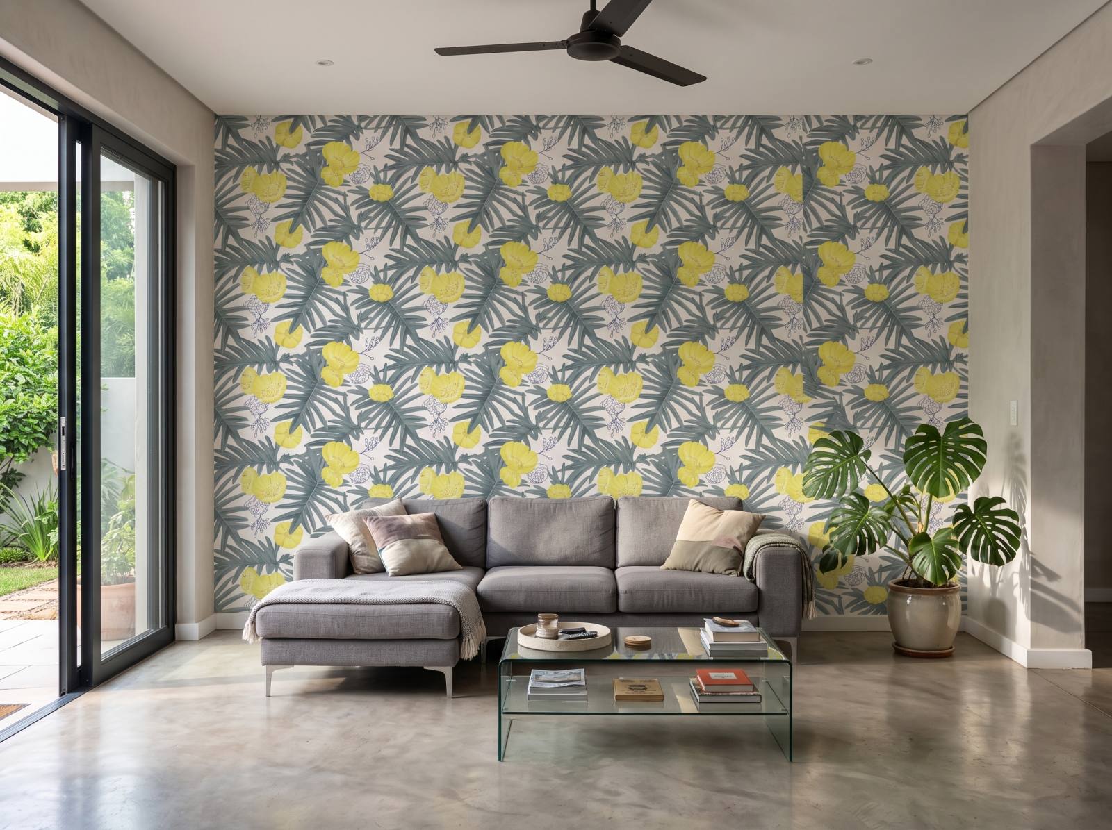 Old Ducky Wallpaper 1 Wallpaper and Wall Murals South Africa Old Ducky Wallpaper shown in a living room