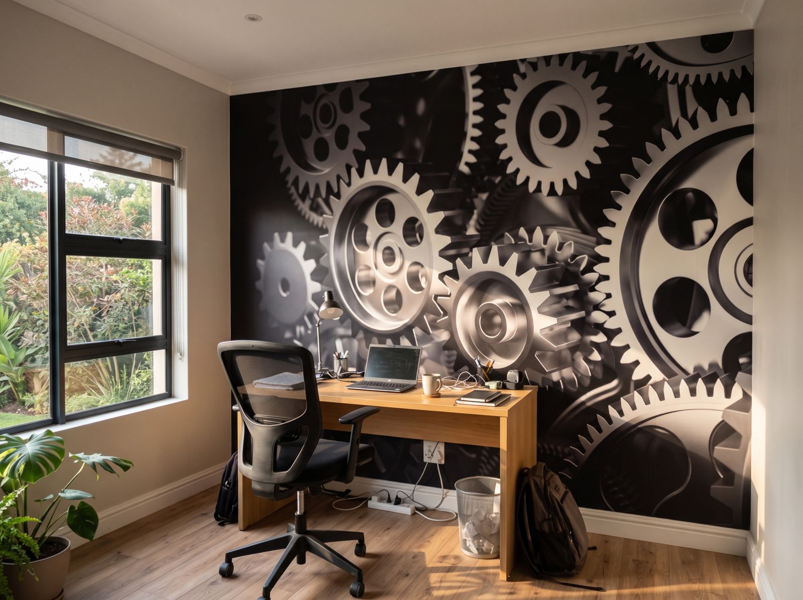 Mural Cogs of Time 1 Wallpaper and Wall Murals South Africa Mural Cogs of Time shown in a home office