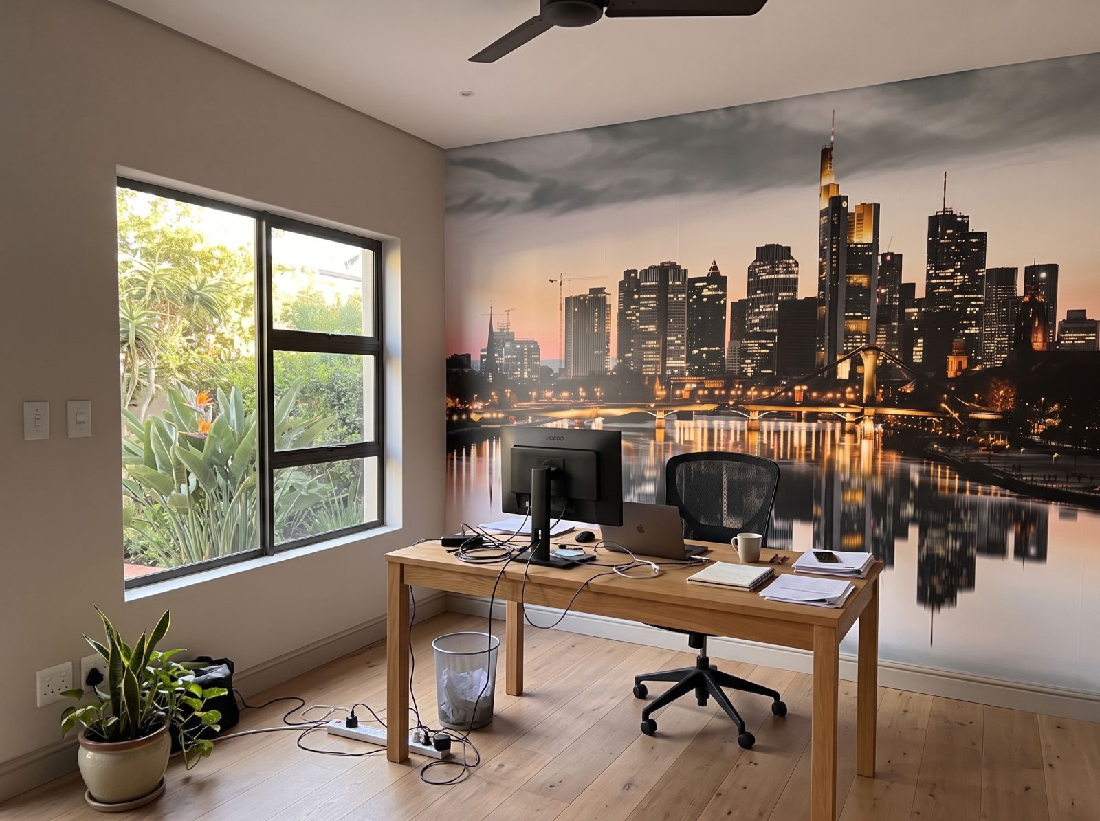Mural City Reflections 3 Wallpaper and Wall Murals South Africa Mural City Reflections shown in a home office