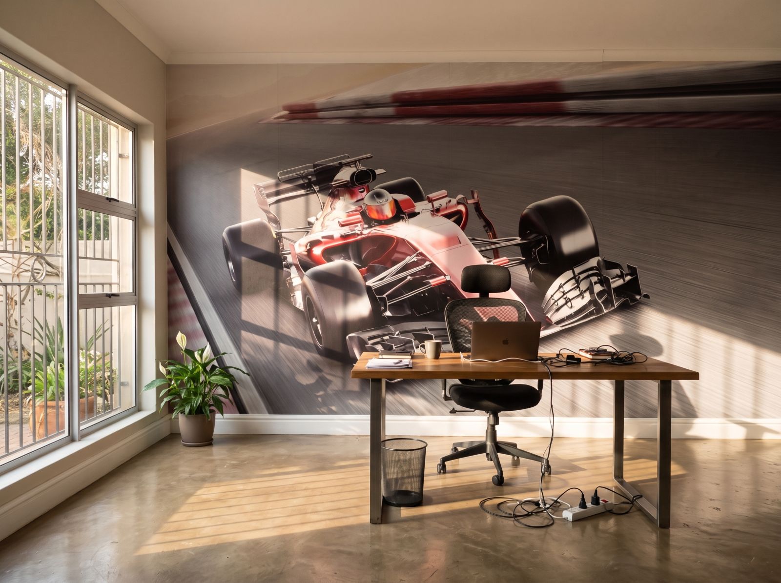 Mural F1 1 Wallpaper and Wall Murals South Africa Mural F1 shown in a home office