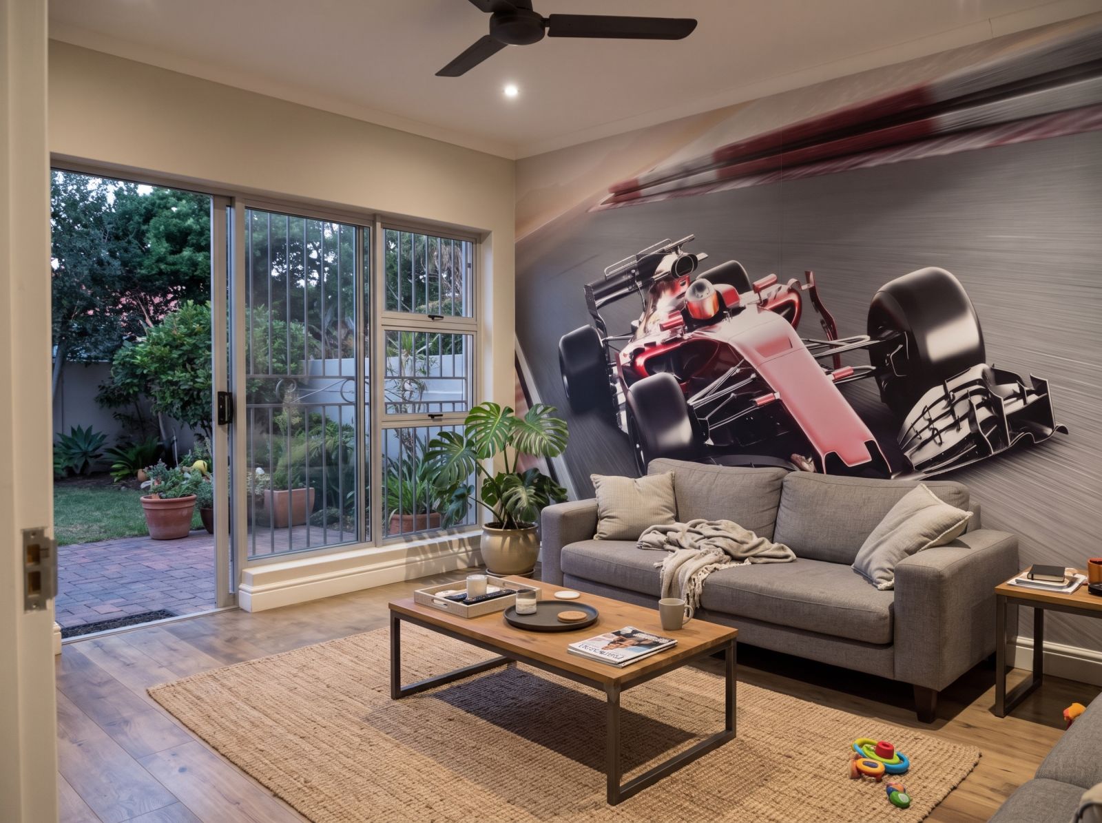 Mural F1 3 Wallpaper and Wall Murals South Africa Mural F1 shown in a living room