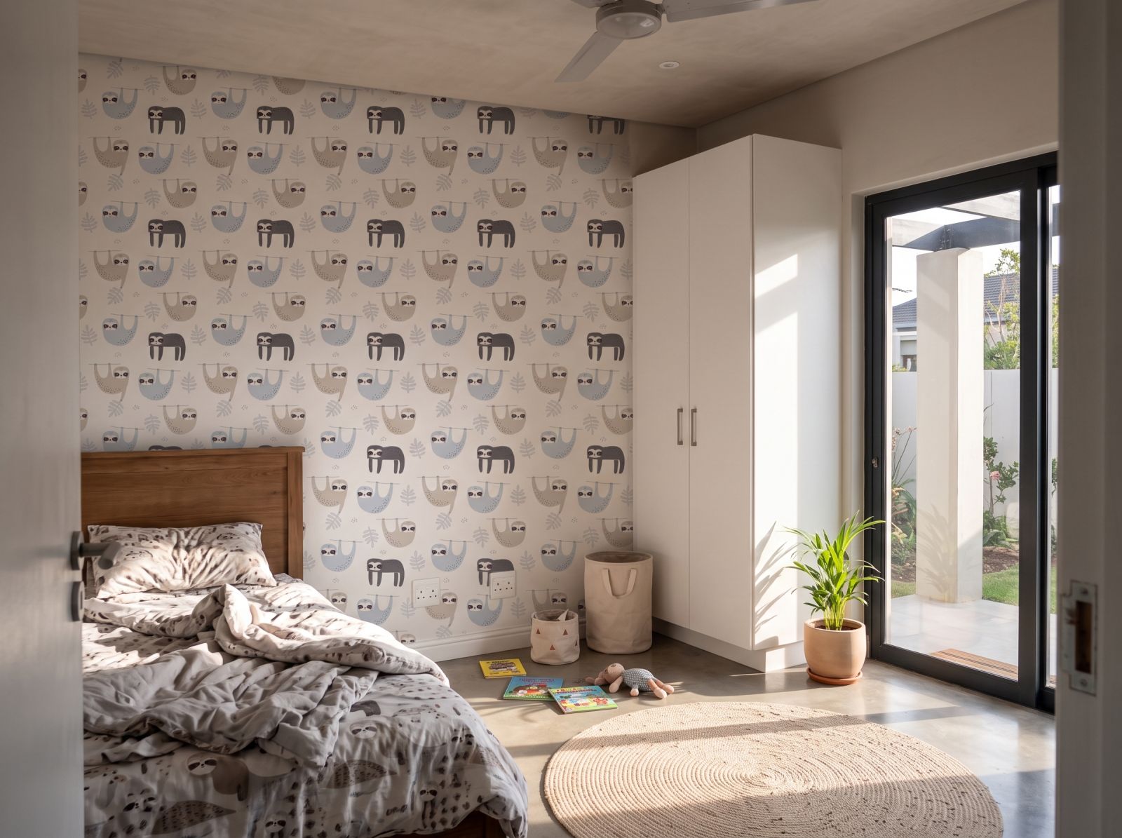 Slothness Wallpaper 3 Wallpaper and Wall Murals South Africa Slothness Wallpaper shown in a bedroom