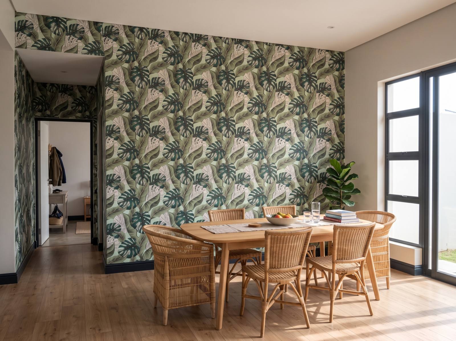 Negative Space Delicious Monster Wallpaper 3 Wallpaper and Wall Murals South Africa Negative Space Delicious Monster Wallpaper shown in a dining room
