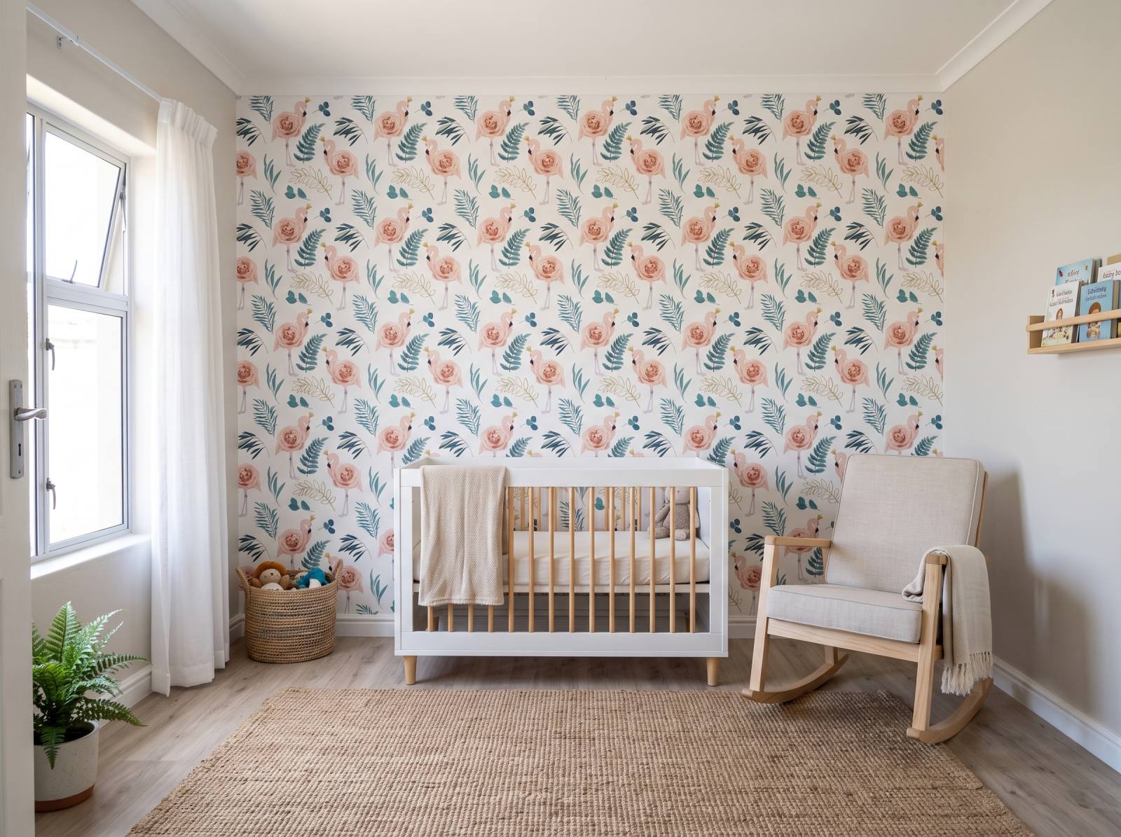 Rosey May Wallpaper 1 Wallpaper and Wall Murals South Africa Rosey May Wallpaper shown in a nursery