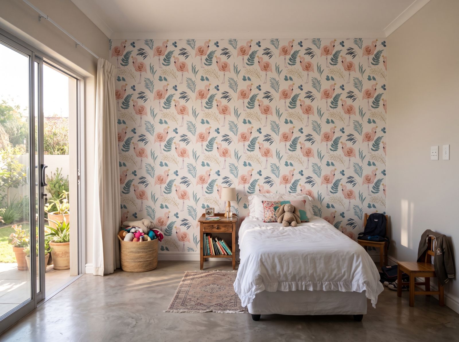 Rosey May Wallpaper 3 Wallpaper and Wall Murals South Africa Rosey May Wallpaper shown in a bedroom