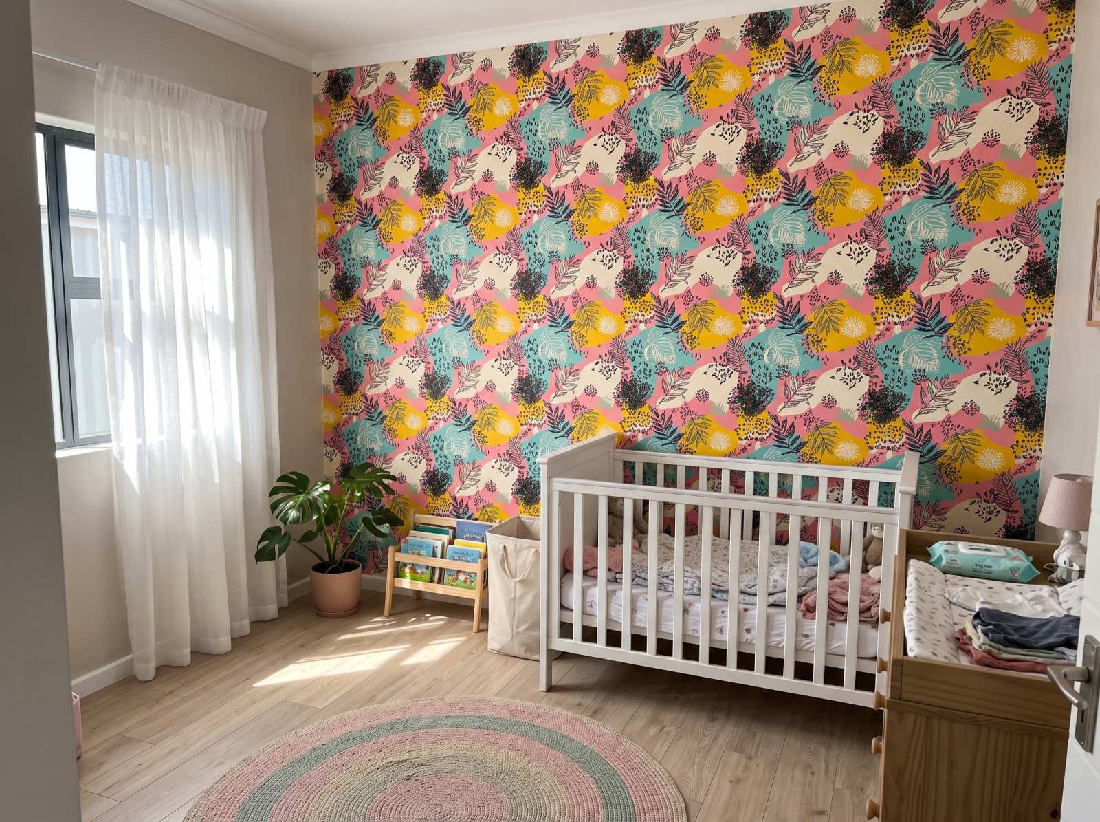 Remolino Wallpaper 1 Wallpaper and Wall Murals South Africa Remolino Wallpaper shown in a nursery