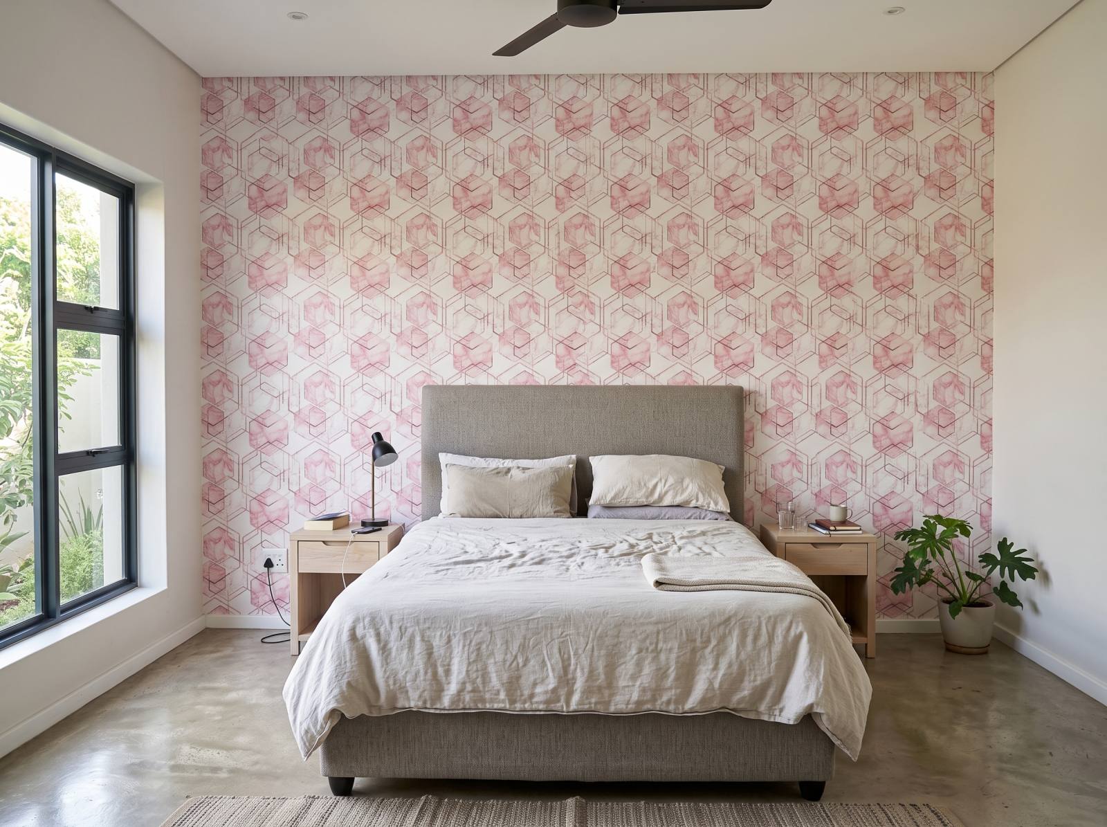 Cameo Wallpaper 1 Wallpaper and Wall Murals South Africa Cameo Wallpaper shown in a bedroom