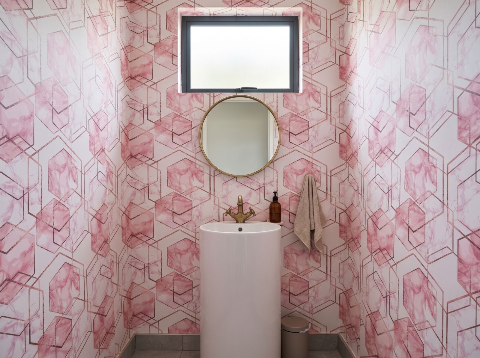 Cameo Wallpaper 3 Wallpaper and Wall Murals South Africa Cameo Wallpaper shown in a bathroom