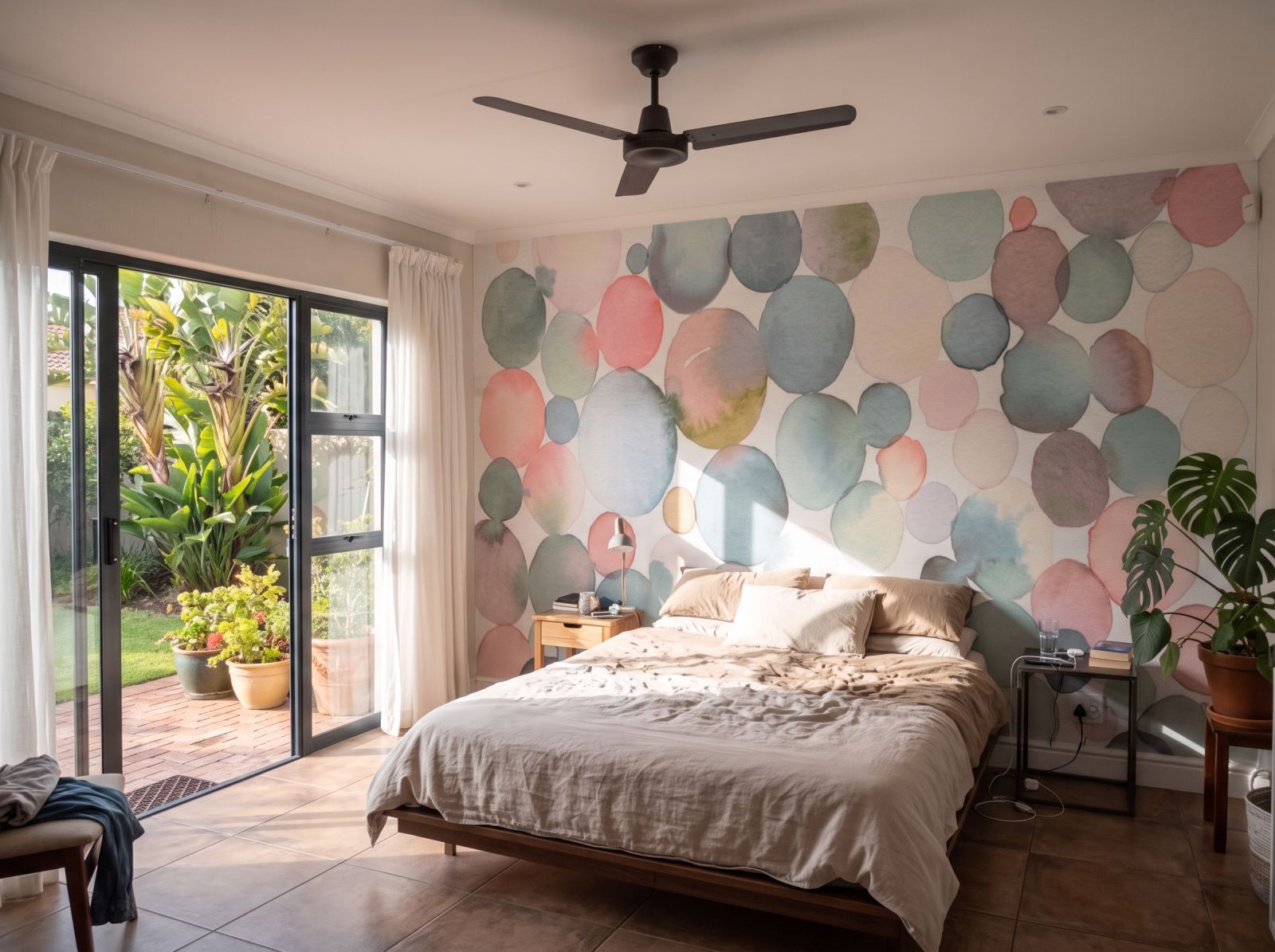 Mural Drops of Joy 3 Wallpaper and Wall Murals South Africa Mural Drops of Joy shown in a bedroom