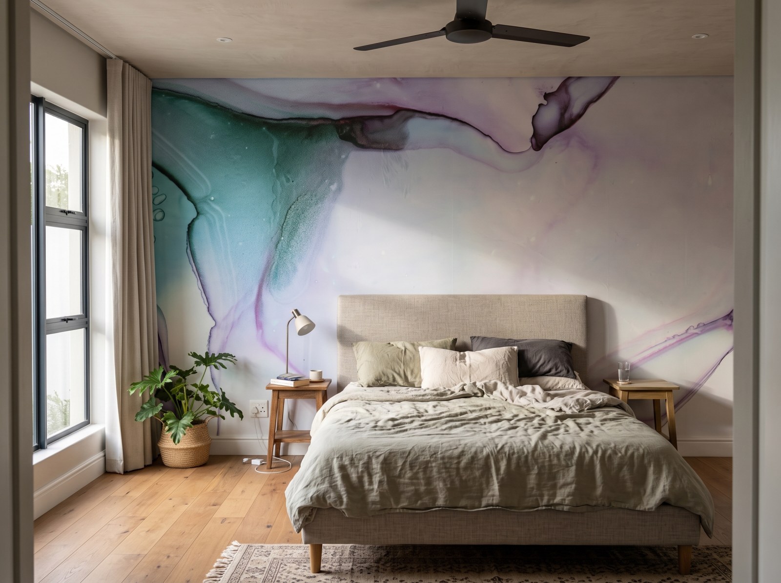 Mural Purple Rain 1 Wallpaper and Wall Murals South Africa Mural Purple Rain shown in a bedroom