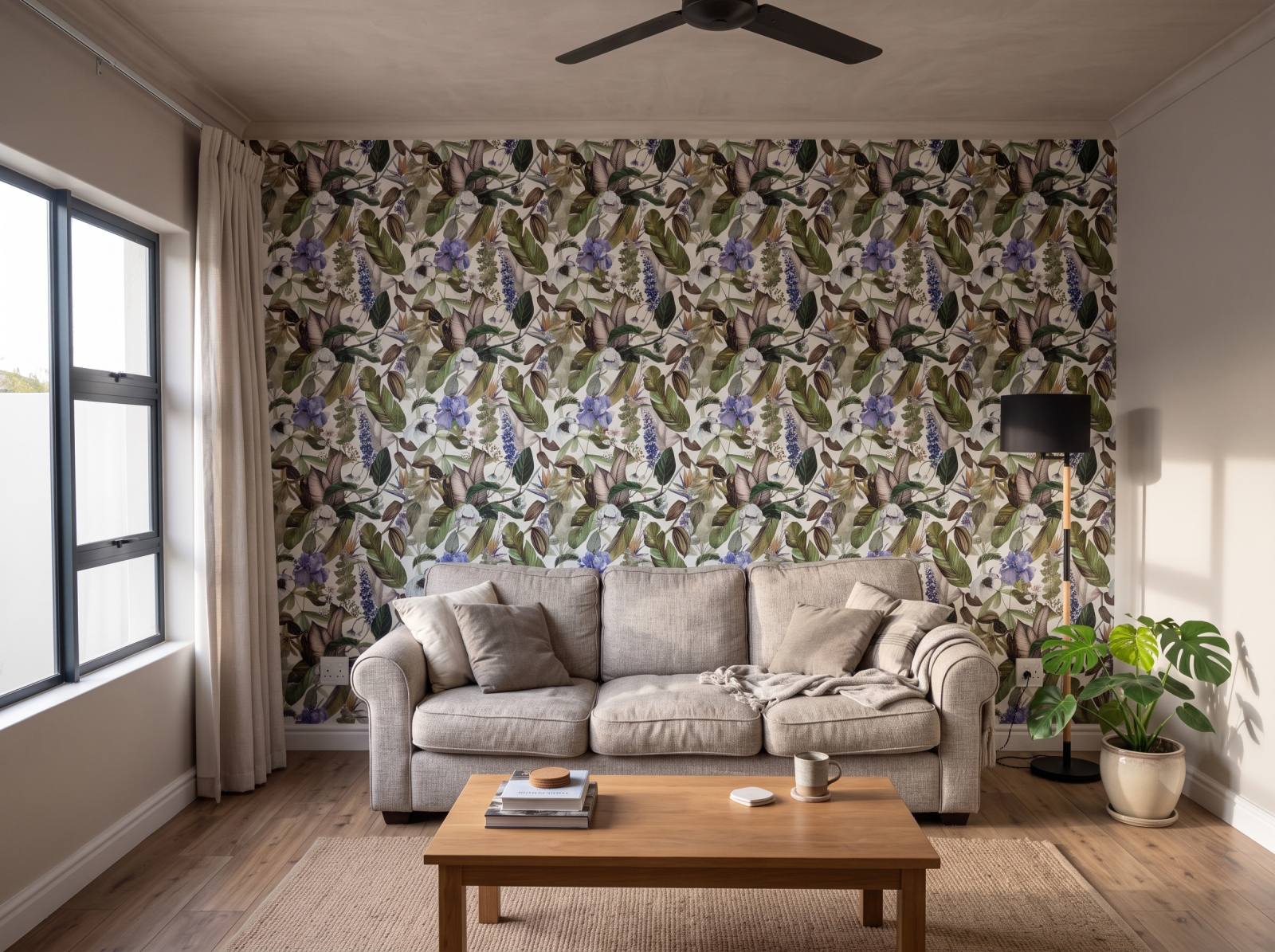 Serene Wallpaper 3 Wallpaper and Wall Murals South Africa Serene Wallpaper shown in a living room