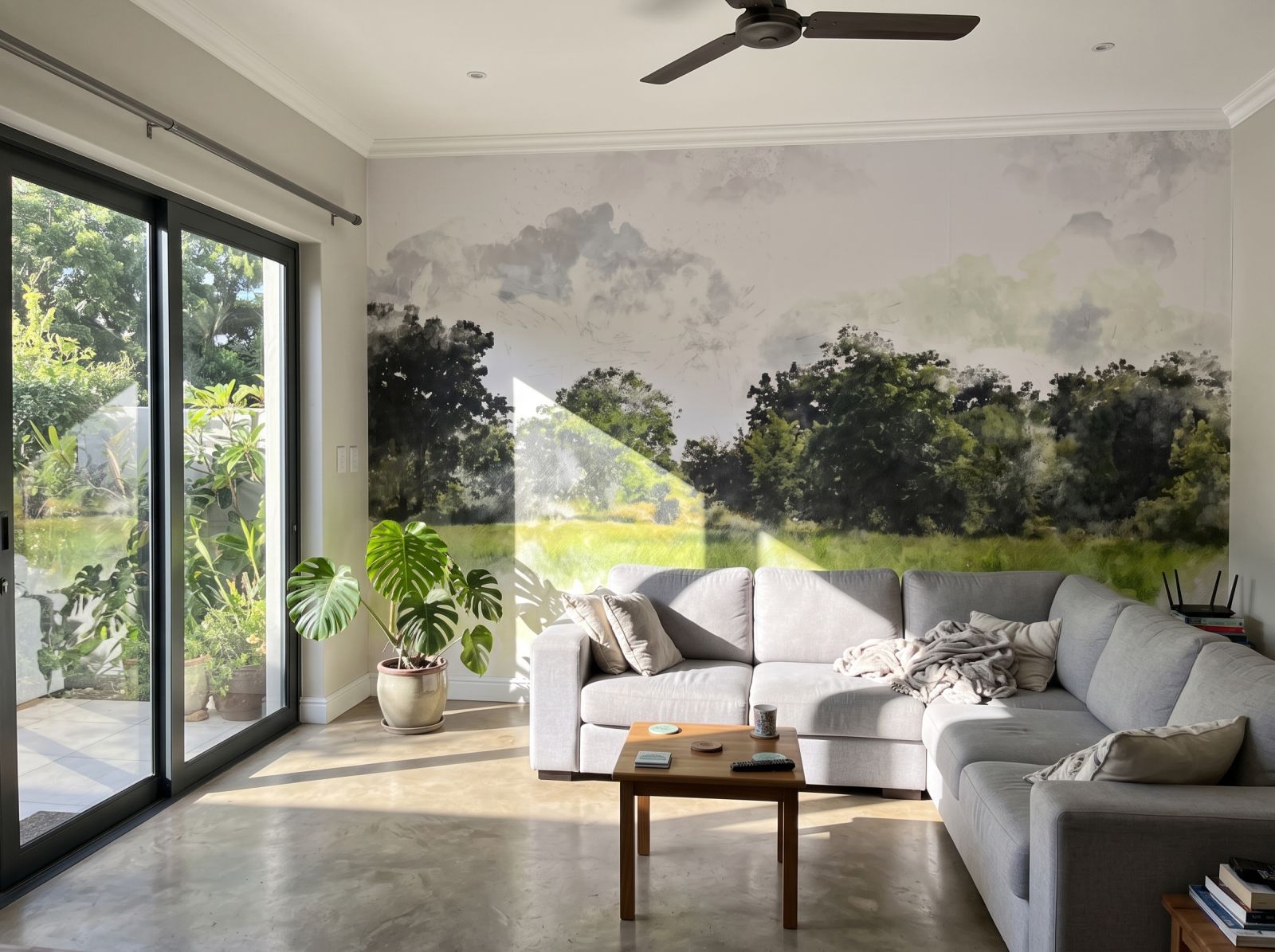 Mural Cabral Forest 1 Wallpaper and Wall Murals South Africa Mural Cabral Forest shown in a living room
