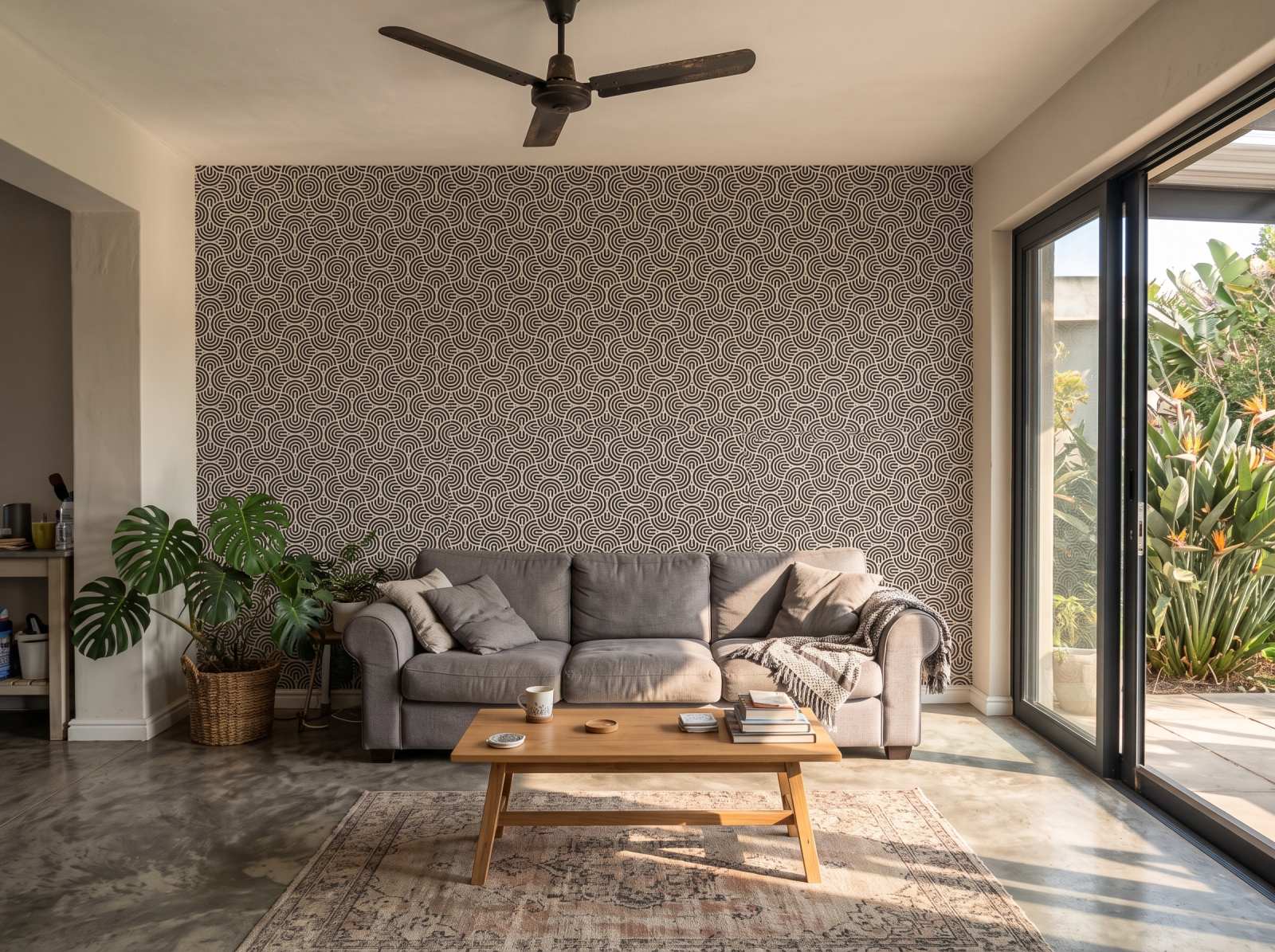 Gauss Wallpaper 1 Wallpaper and Wall Murals South Africa Gauss Wallpaper shown in a living room