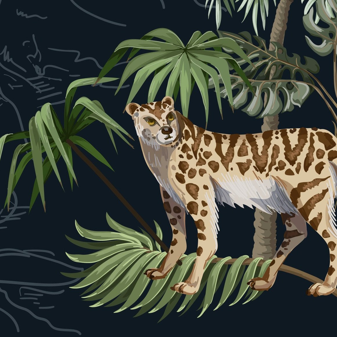 Cat Council Wallpaper 4 Wallpaper and Wall Murals South Africa Cat Council Wallpaper close-up showing texture and colour