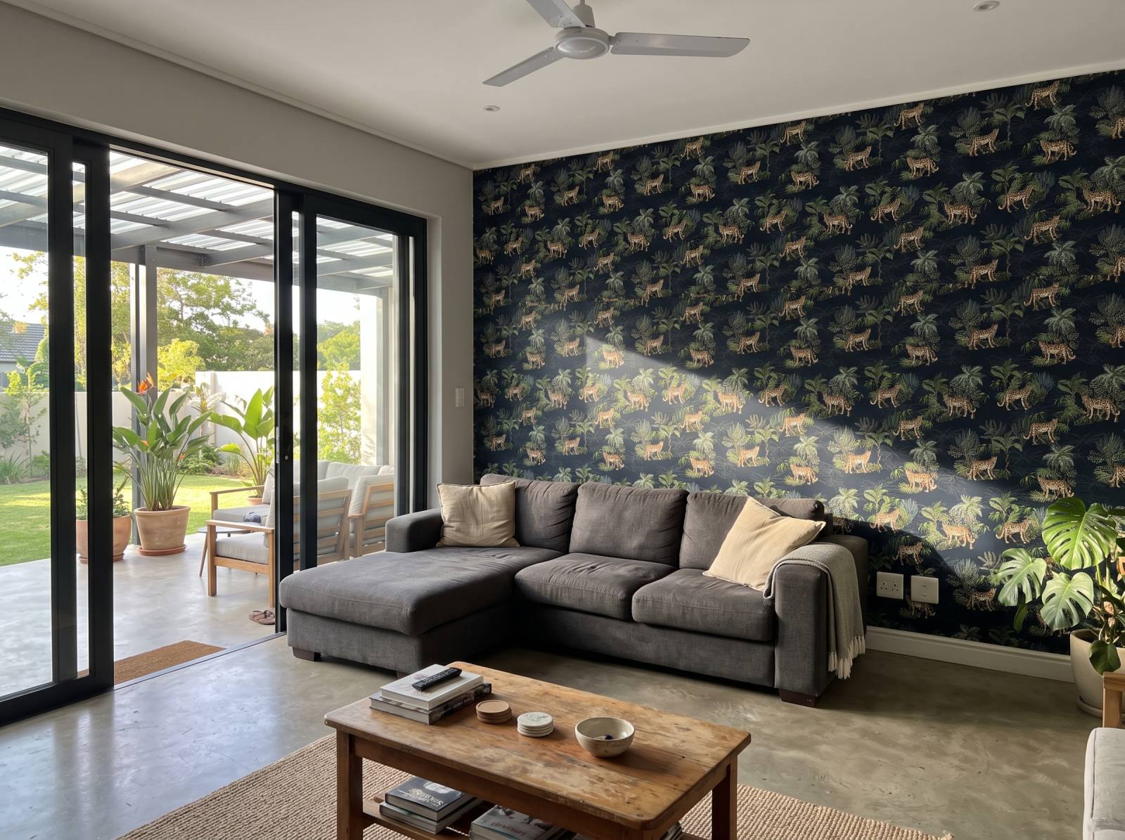 Cat Council Wallpaper 1 Wallpaper and Wall Murals South Africa Cat Council Wallpaper shown in a living room