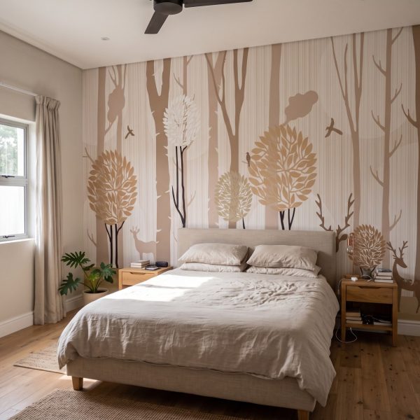 Mural Blushing Deer