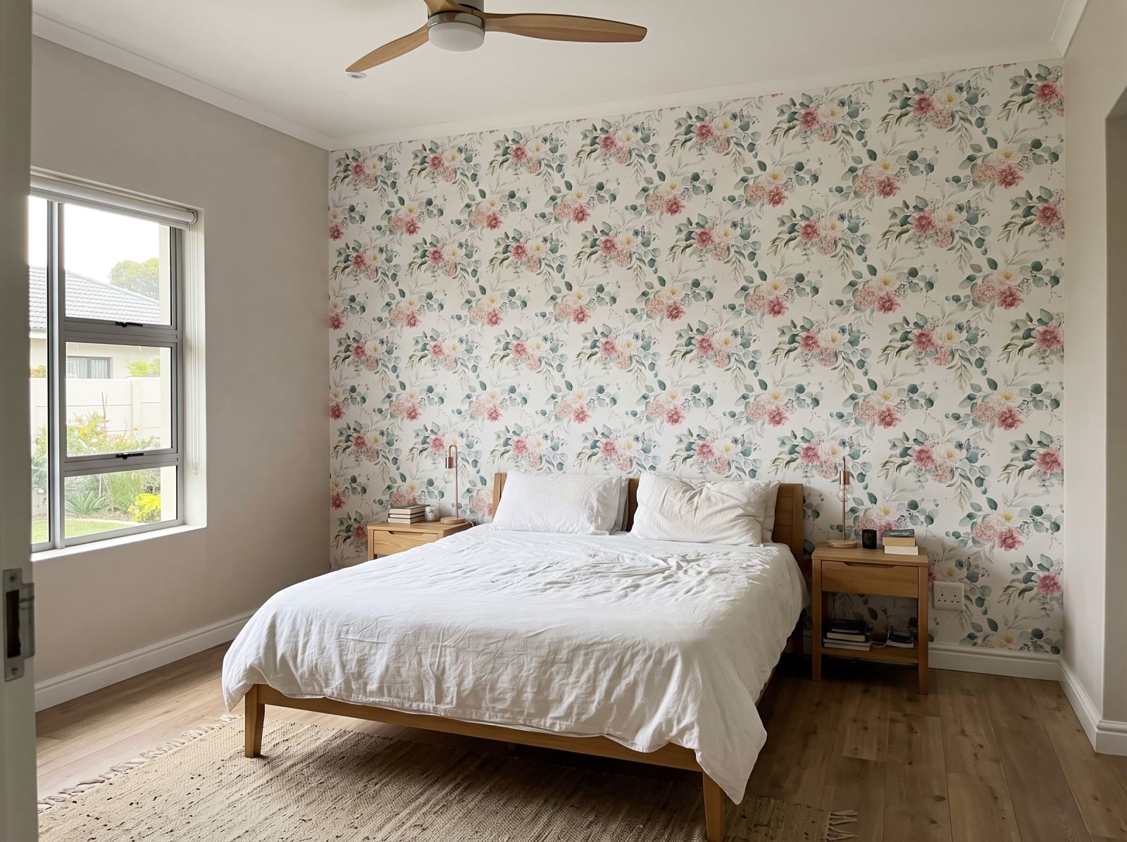 Serendipity Light Wallpaper 1 Wallpaper and Wall Murals South Africa Serendipity Light Wallpaper shown in a bedroom