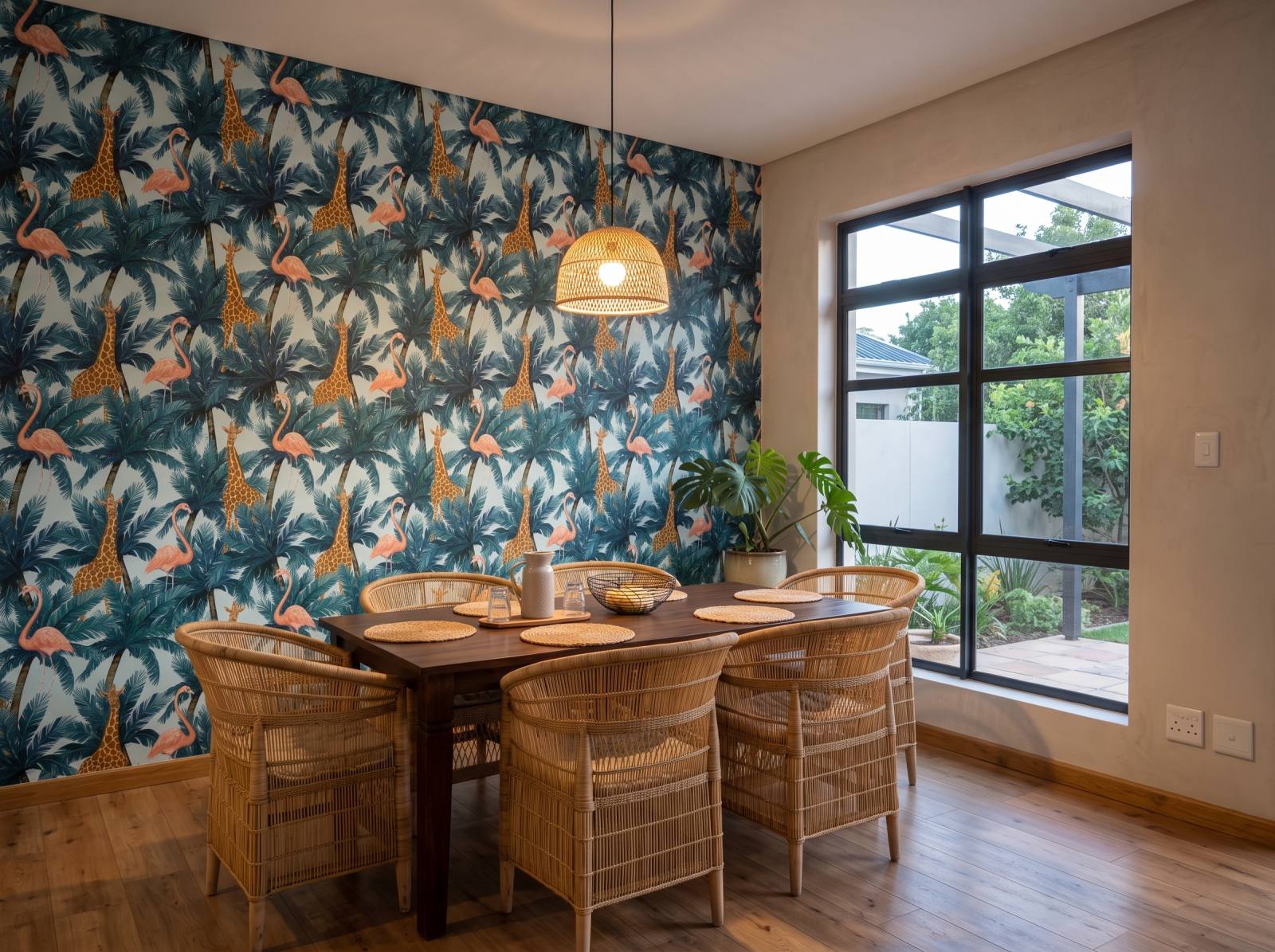 Long Necks Wallpaper 3 Wallpaper and Wall Murals South Africa Long Necks Wallpaper shown in a dining room