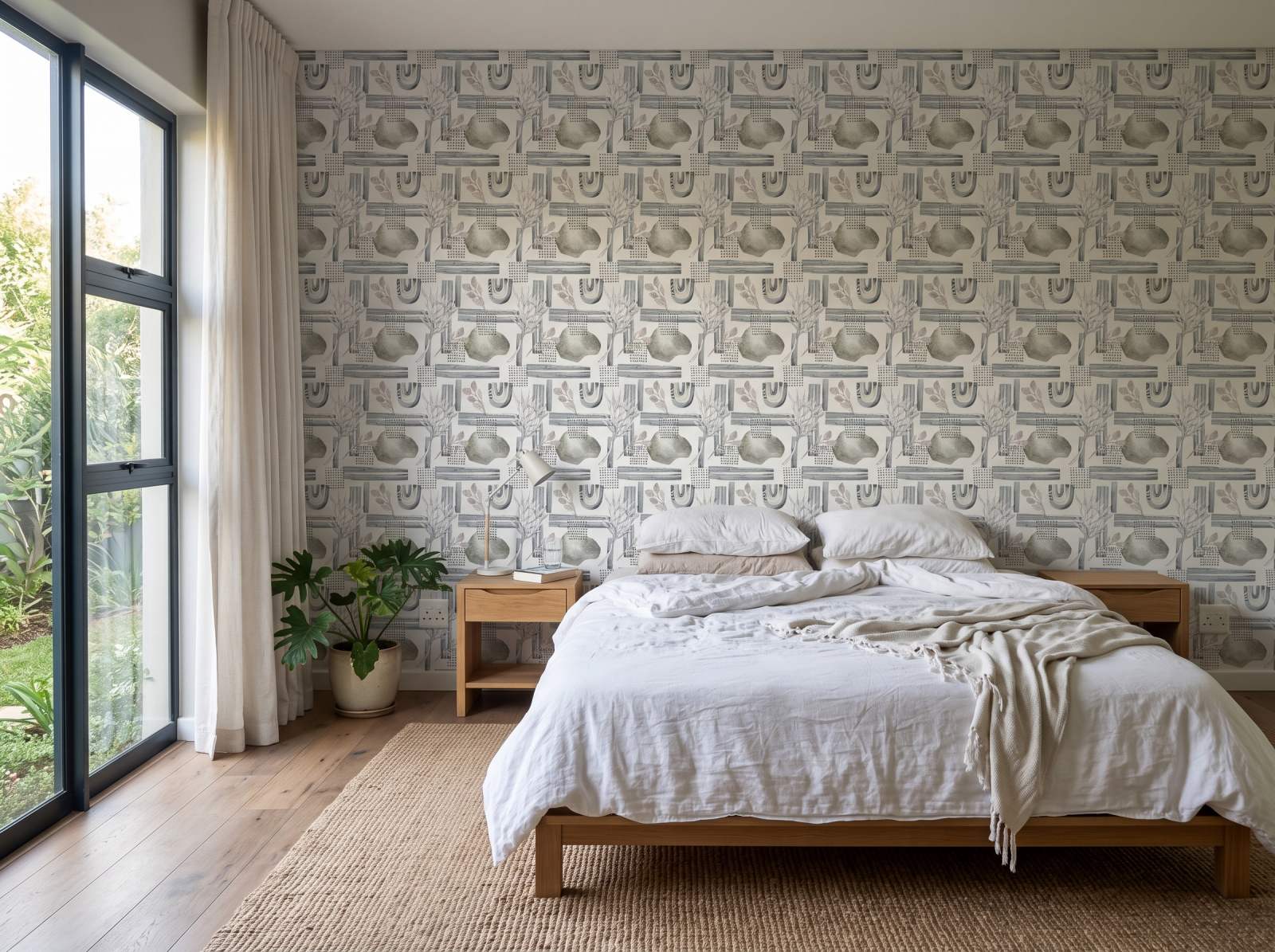 Maudlin Wallpaper 1 Wallpaper and Wall Murals South Africa Maudlin Wallpaper shown in a bedroom