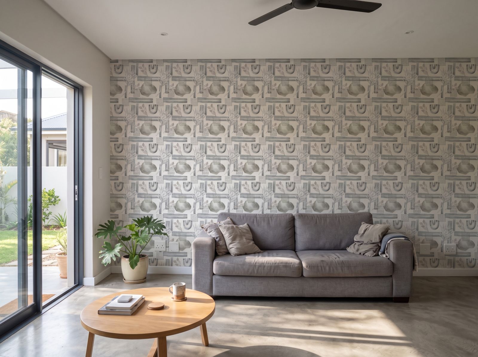 Maudlin Wallpaper 3 Wallpaper and Wall Murals South Africa Maudlin Wallpaper shown in a living room