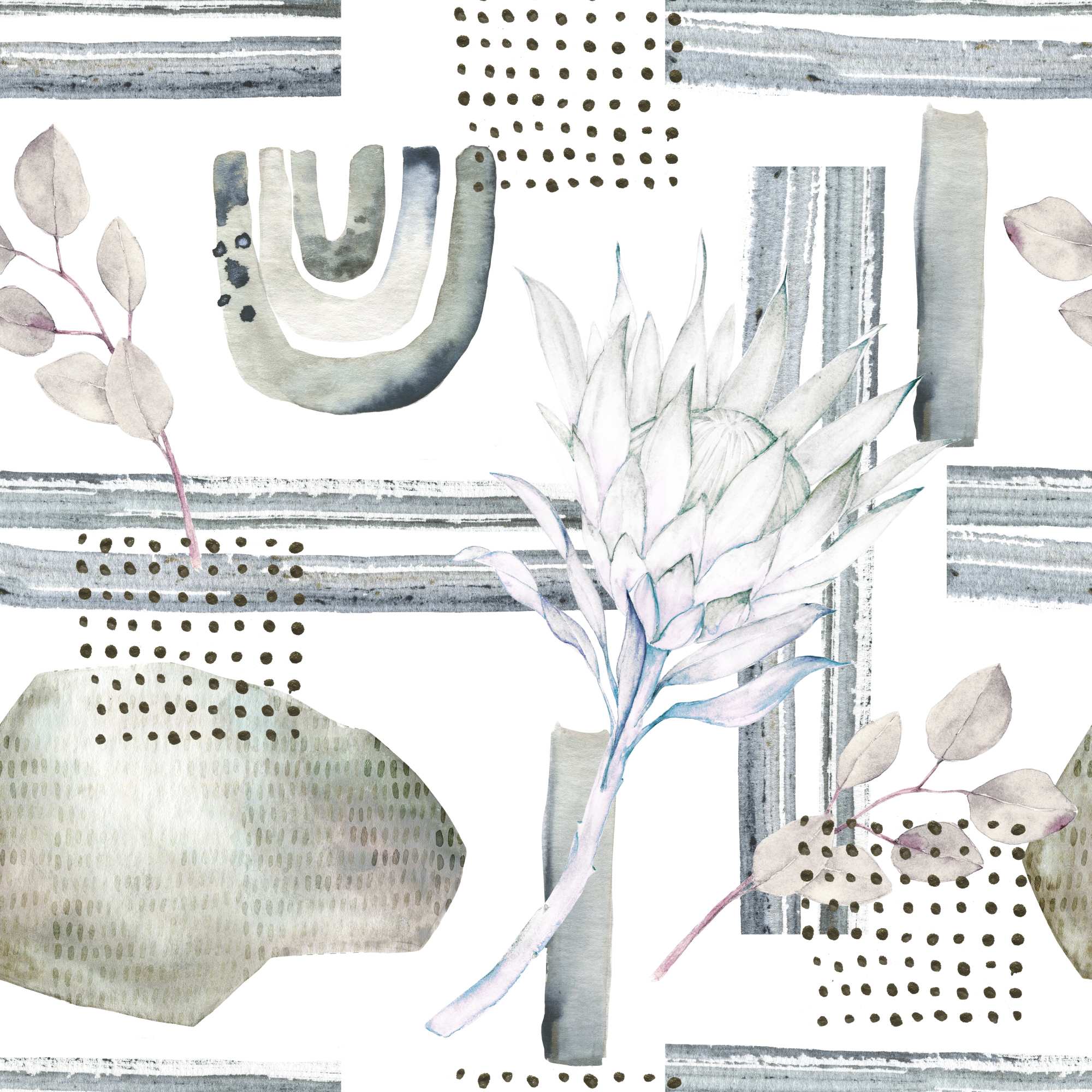 Maudlin Wallpaper 2 Wallpaper and Wall Murals South Africa Maudlin Wallpaper, protea and eucalyptus in grey and sage wallpaper - WallpaperOnline