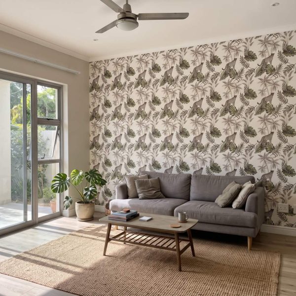 Spotted Lone Wallpaper shown in a living room