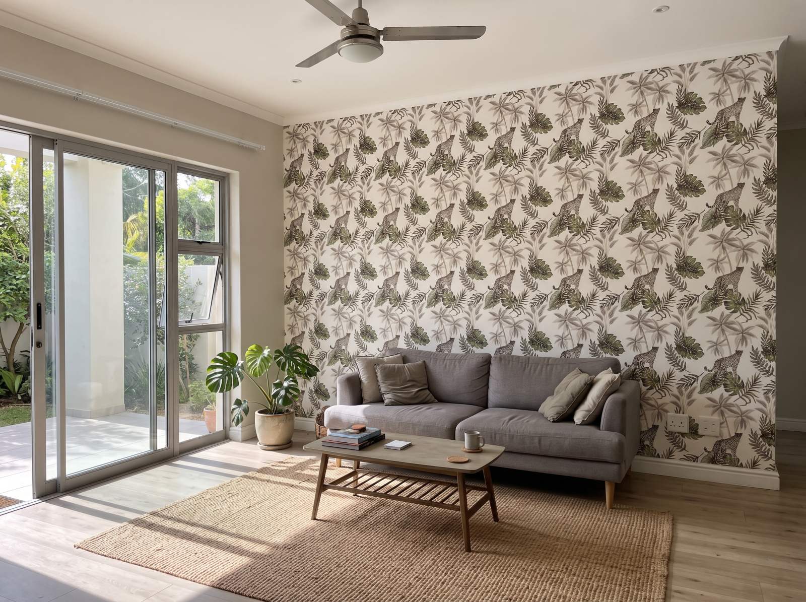 Spotted Lone Wallpaper 1 Wallpaper and Wall Murals South Africa Spotted Lone Wallpaper shown in a living room