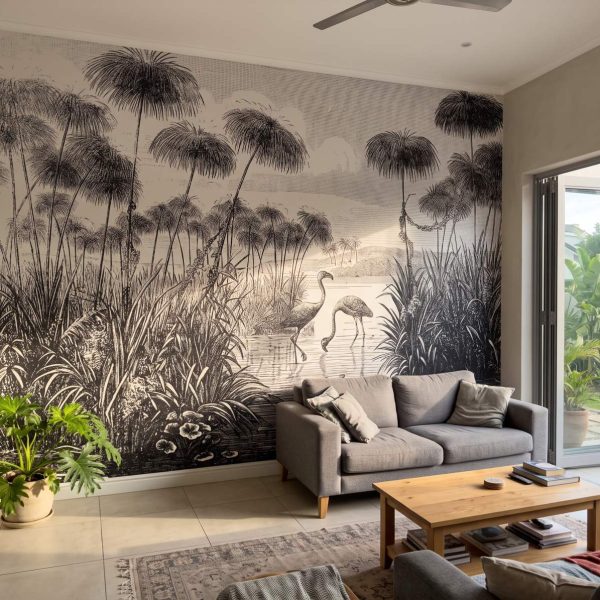 Mural Flamingo Ensemble Sketch