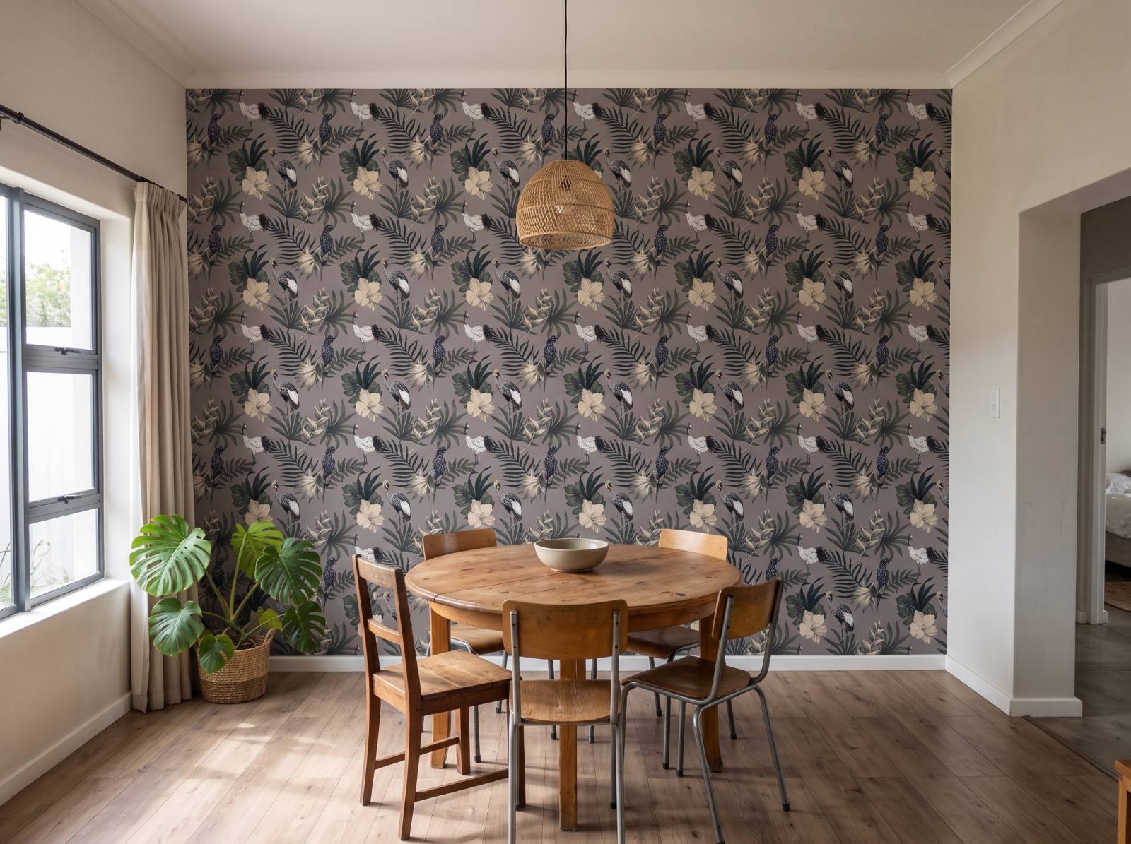 Black Tea Flights Wallpaper 3 Wallpaper and Wall Murals South Africa Black Tea Flights Wallpaper shown in a dining room