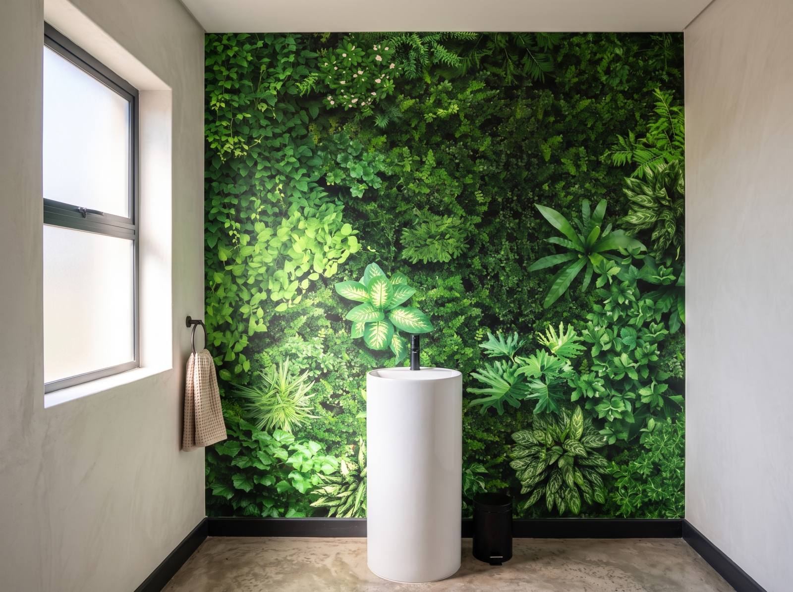 Mural Plant Wall 3 Wallpaper and Wall Murals South Africa Mural Plant Wall shown in a bathroom