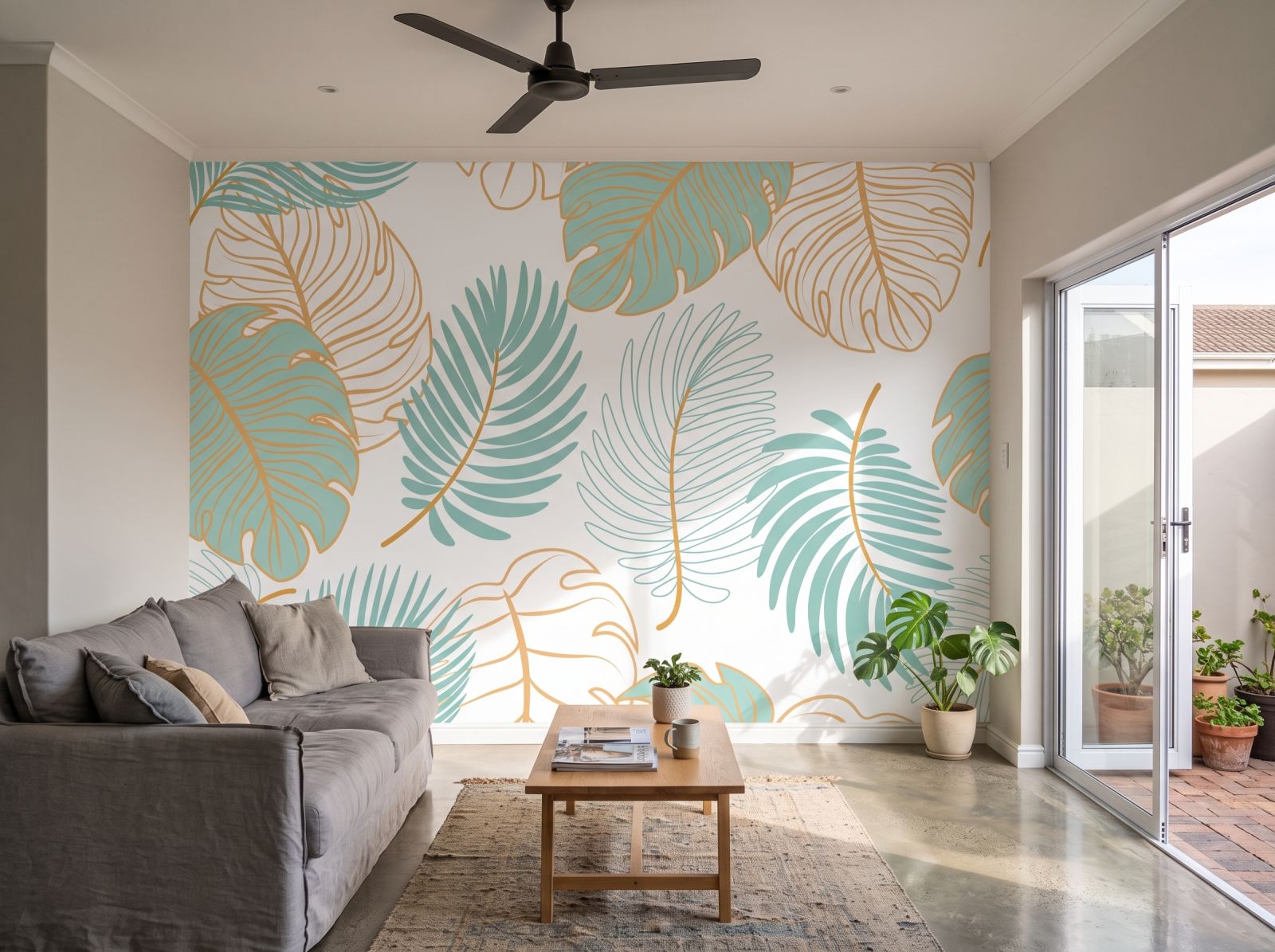 Mural Aqua Fresh 1 Wallpaper and Wall Murals South Africa Mural Aqua Fresh shown in a living room