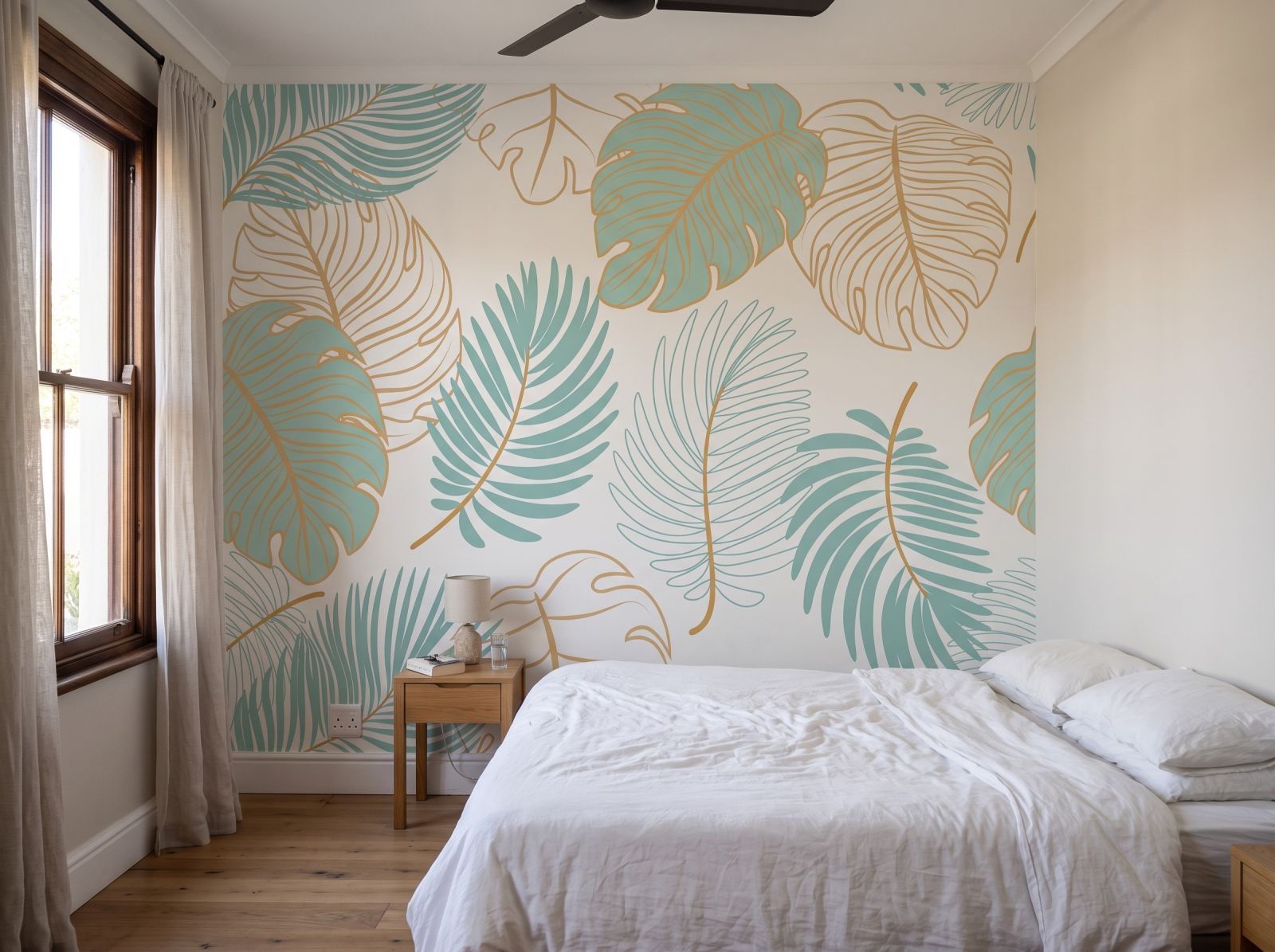 Mural Aqua Fresh 3 Wallpaper and Wall Murals South Africa Mural Aqua Fresh shown in a bedroom