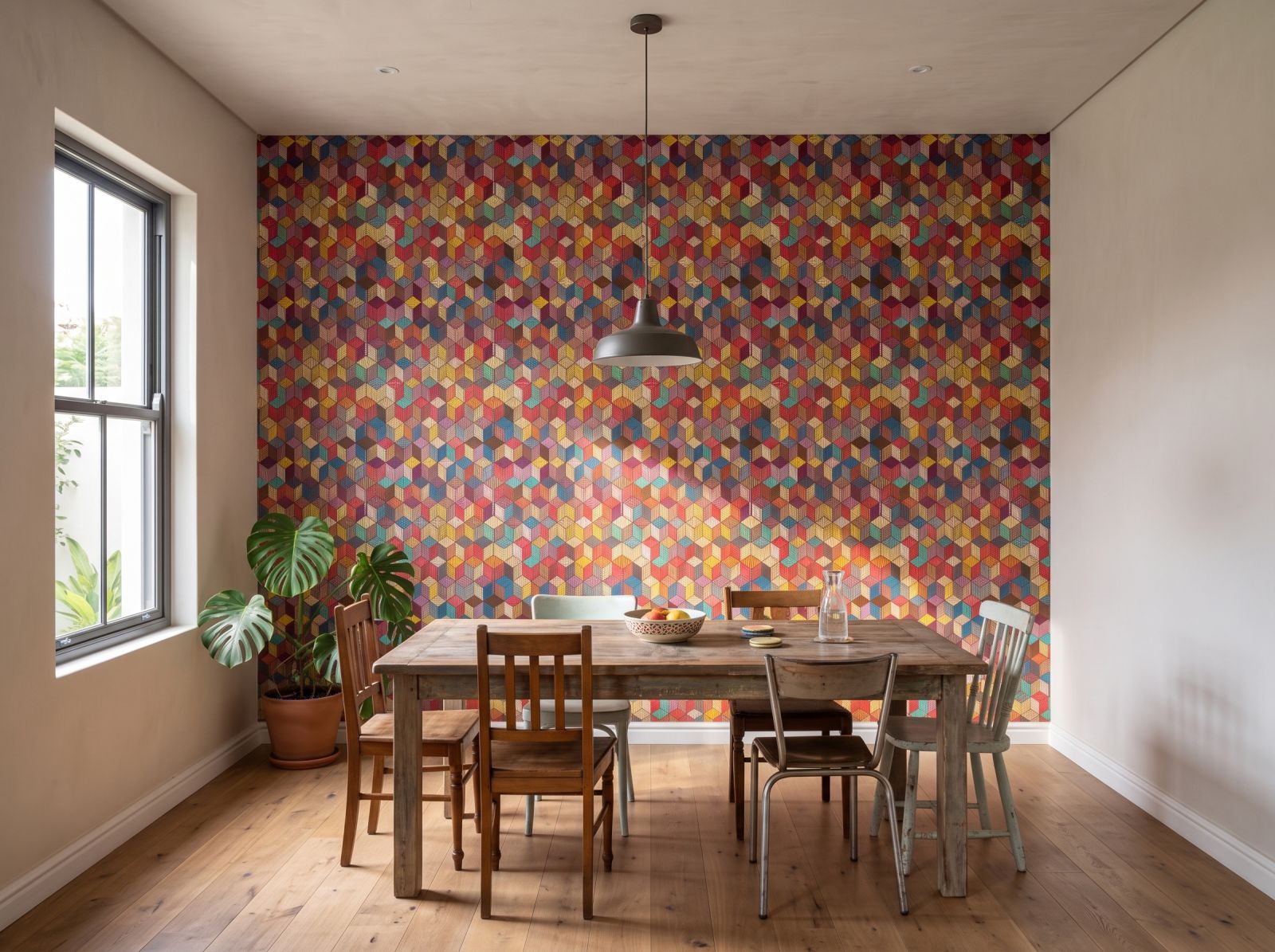 Kune Weave Wallpaper 3 Wallpaper and Wall Murals South Africa Kune Weave Wallpaper shown in a dining room