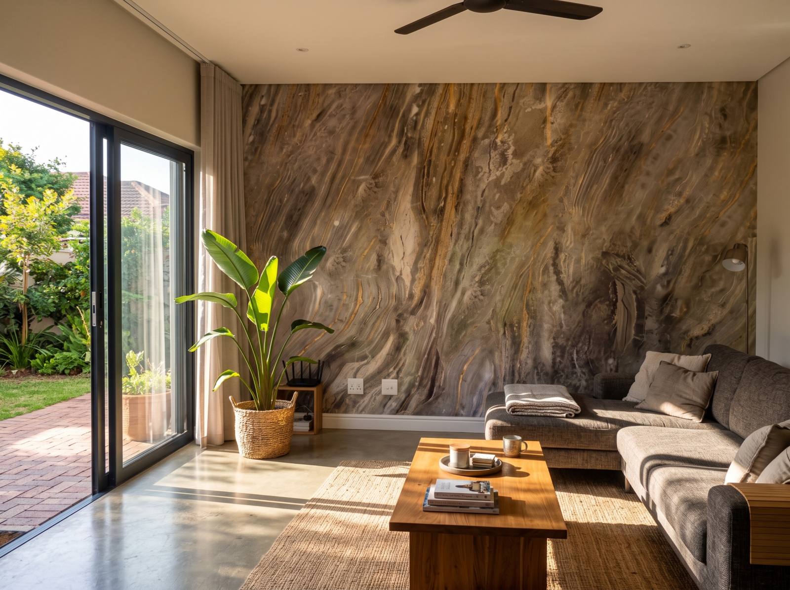 Mural Grainy Escape 1 Wallpaper and Wall Murals South Africa Mural Grainy Escape shown in a living room