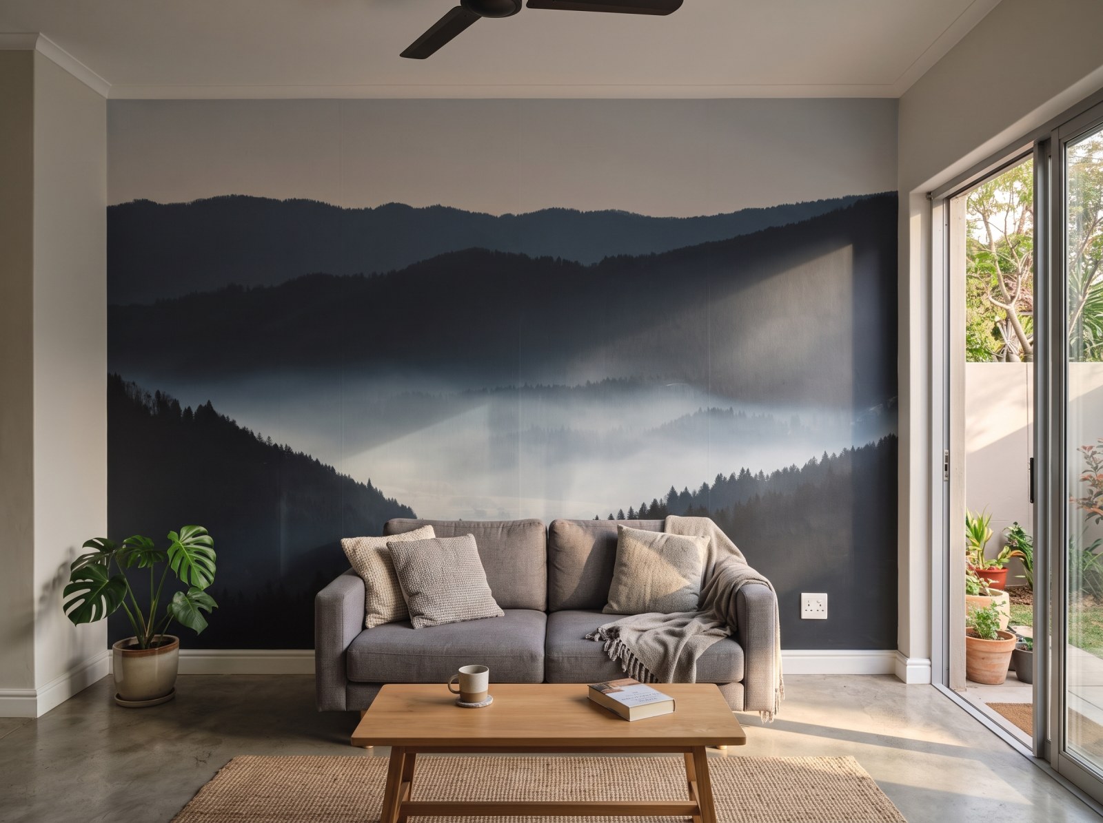 Mural Misty valley 1 Wallpaper and Wall Murals South Africa Mural Misty valley shown in a living room