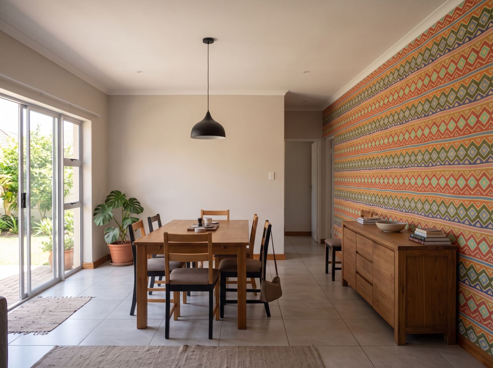 Zini Wallpaper 3 Wallpaper and Wall Murals South Africa Zini Wallpaper shown in a dining room