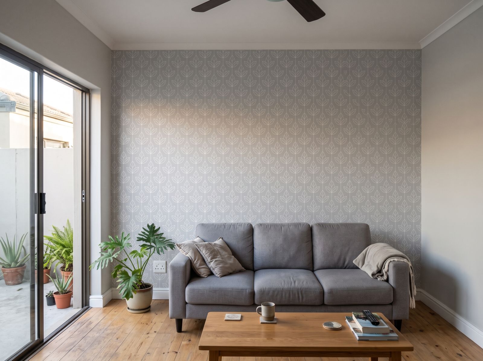 Tulip Chain Wallpaper 1 Wallpaper and Wall Murals South Africa Tulip Chain Wallpaper shown in a living room