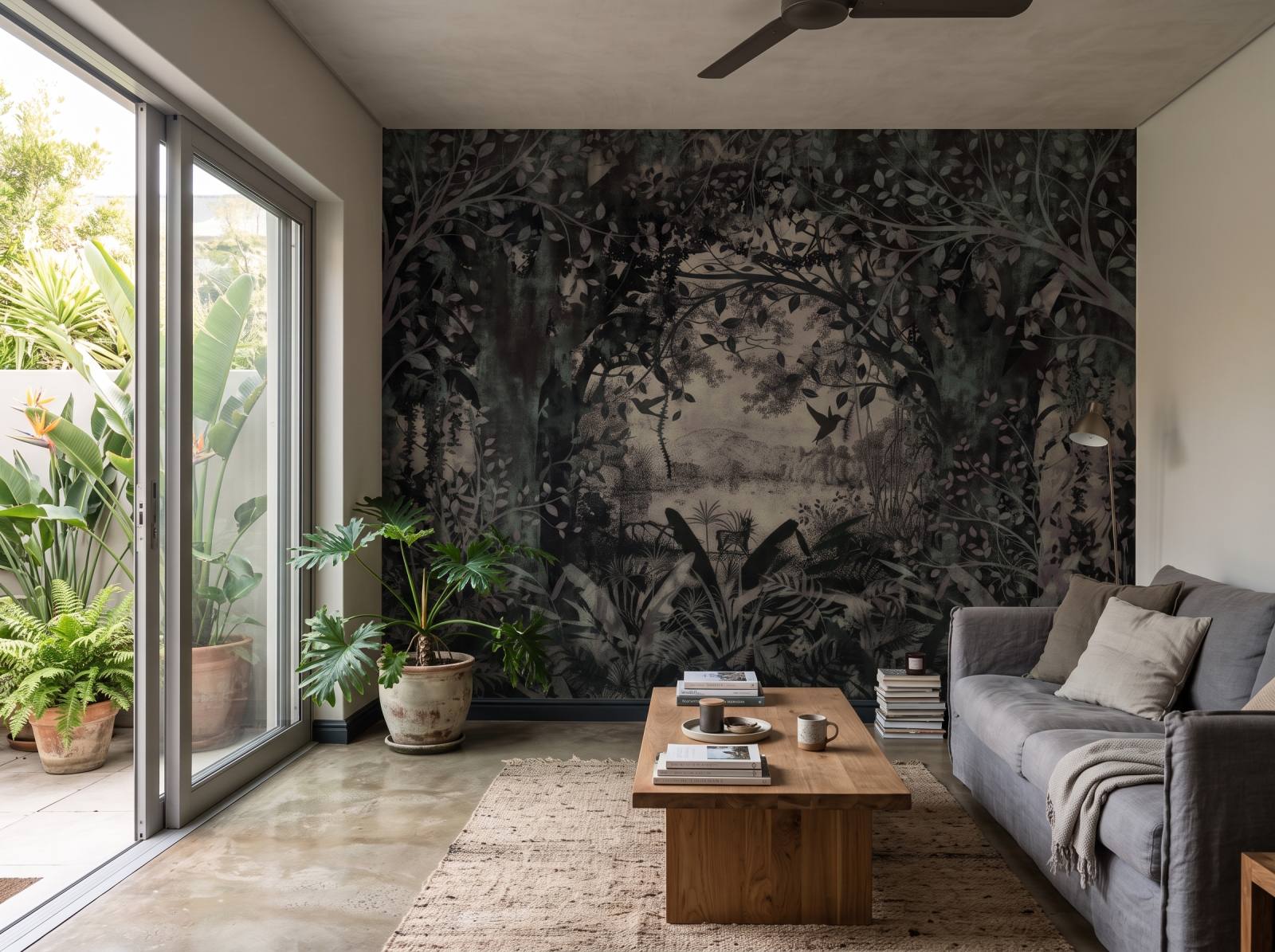 Mural Secret Garden 1 Wallpaper and Wall Murals South Africa Mural Secret Garden shown in a living room