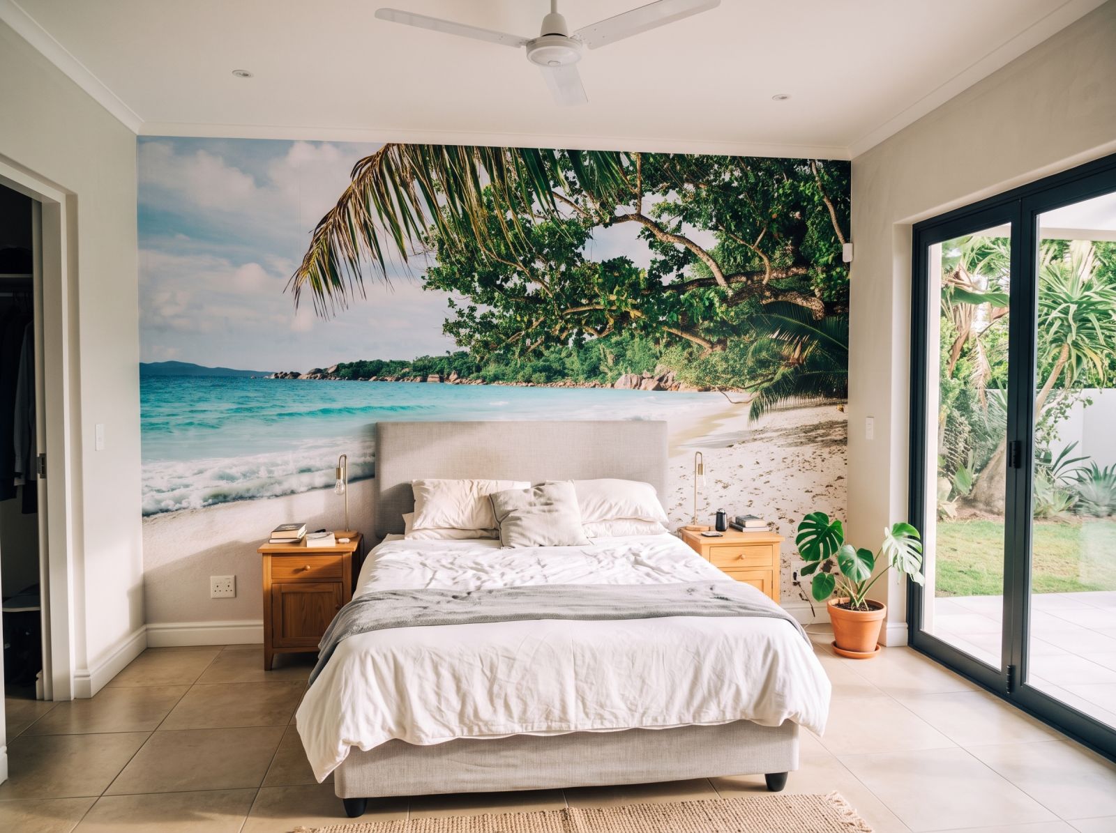 Mural The Island Beach 3 Wallpaper and Wall Murals South Africa Mural The Island Beach shown in a bedroom